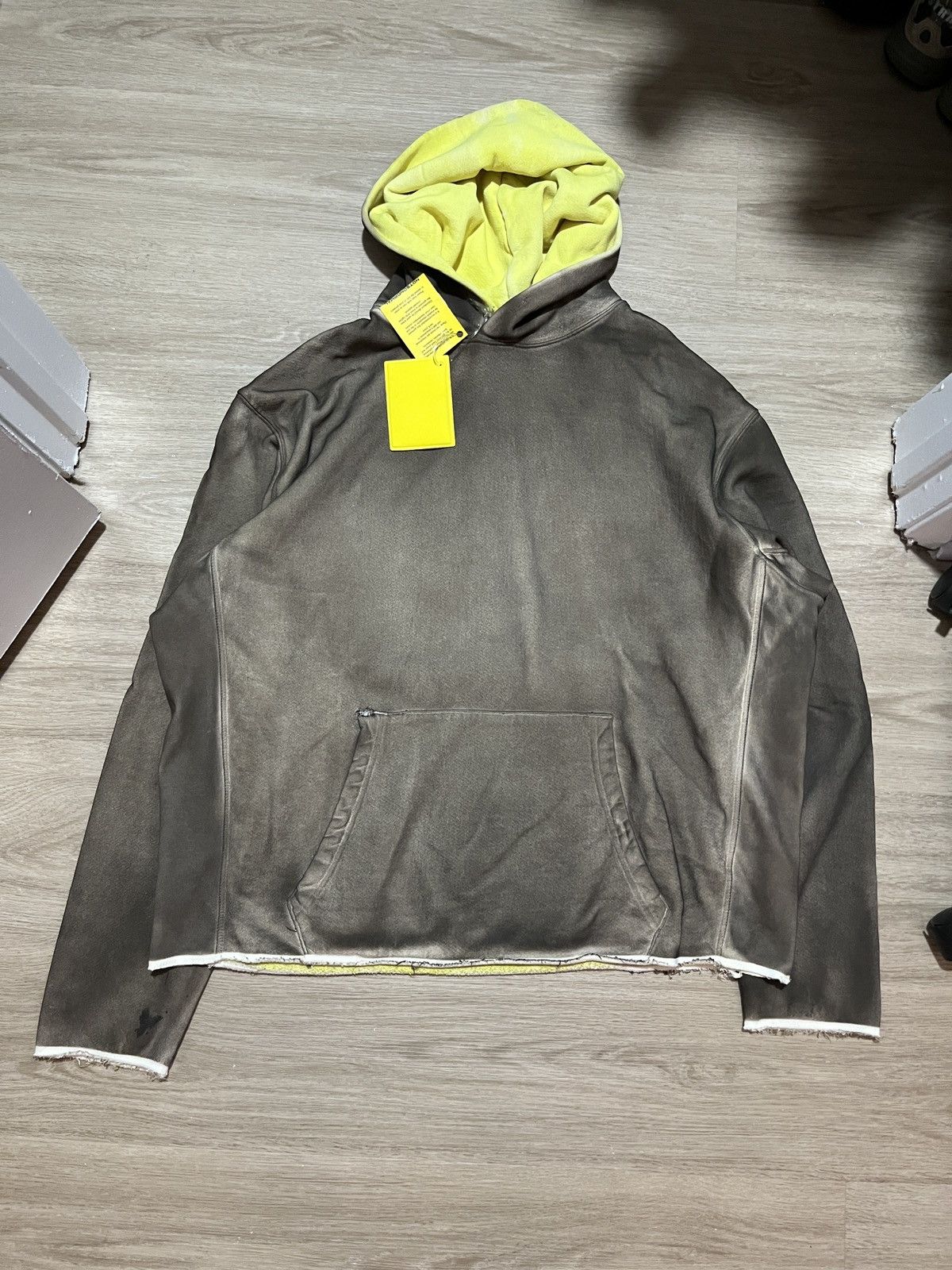 image of Notsonormal Cropped Dye Hoodie in Black, Men's (Size Large)