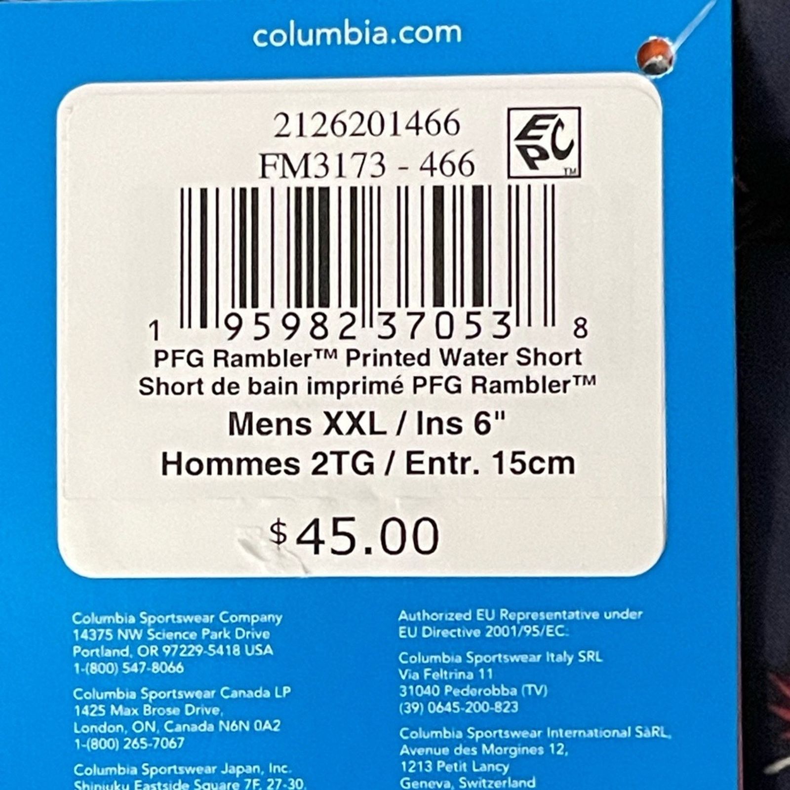 Columbia Columbia PFG Printed Rambler Water Short Mens XXL 6” Inseam Size US 42 / EU 58 - 6 Thumbnail
