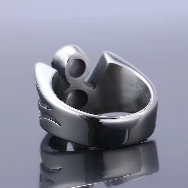 Japanese Brand × Jewelry × Vintage Cool Flaming Number 8 Ring Size ONE SIZE - 2 Thumbnail