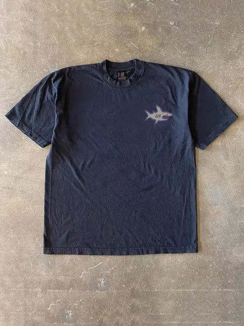 Vintage Chihiro x Asou Black washed vintage shark print t-shirt Size US L / EU 52-54 / 3 - 2 Thumbnail