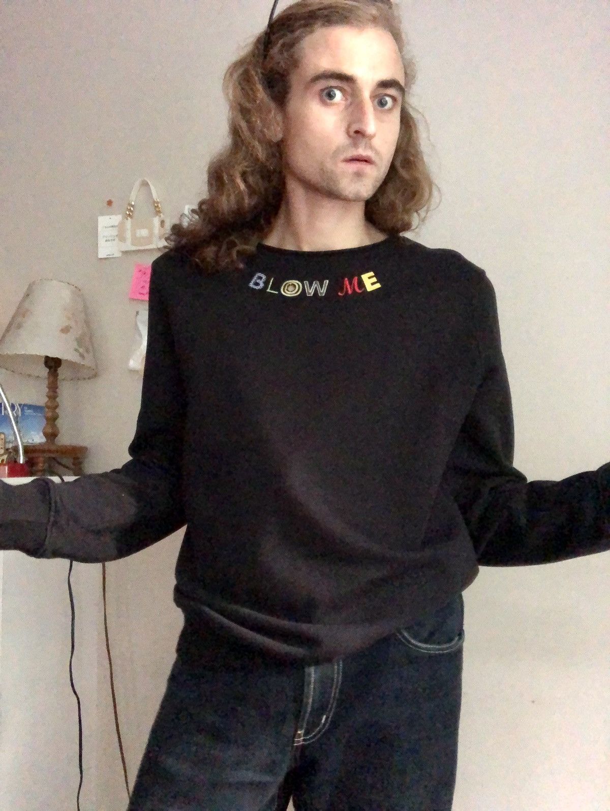 House Of Holland × Japanese Brand × Vintage House of Holland ‘BLOW ME’ Embroidered Sweatshirt Size US M / EU 48-50 / 2 - 24 Thumbnail