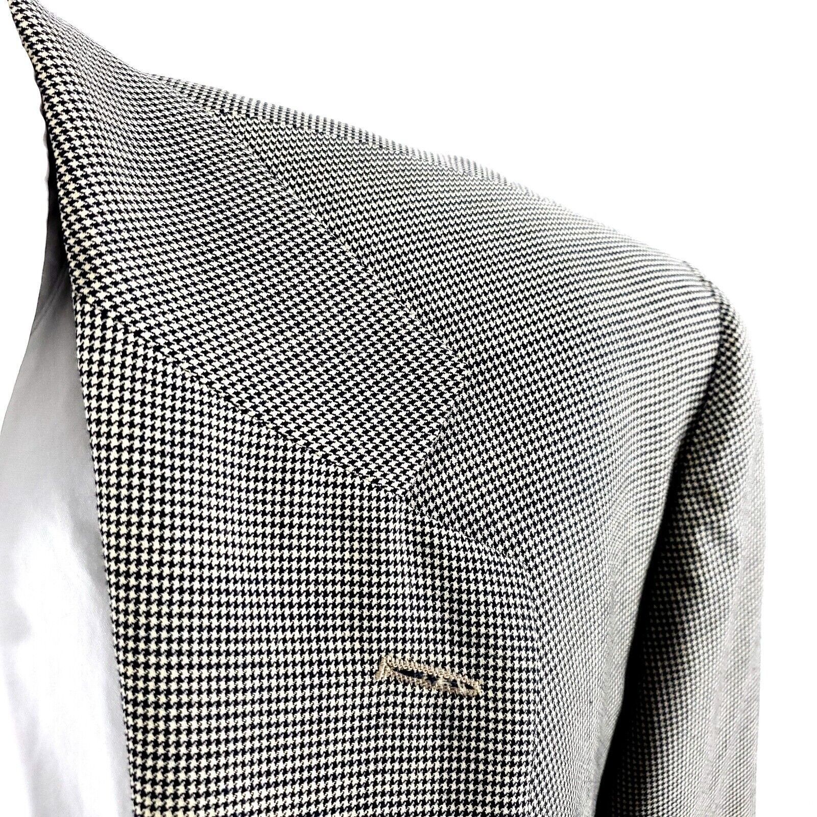 Brooks Brothers Worsted Wool 2 Button Sport Coat 44R Black T