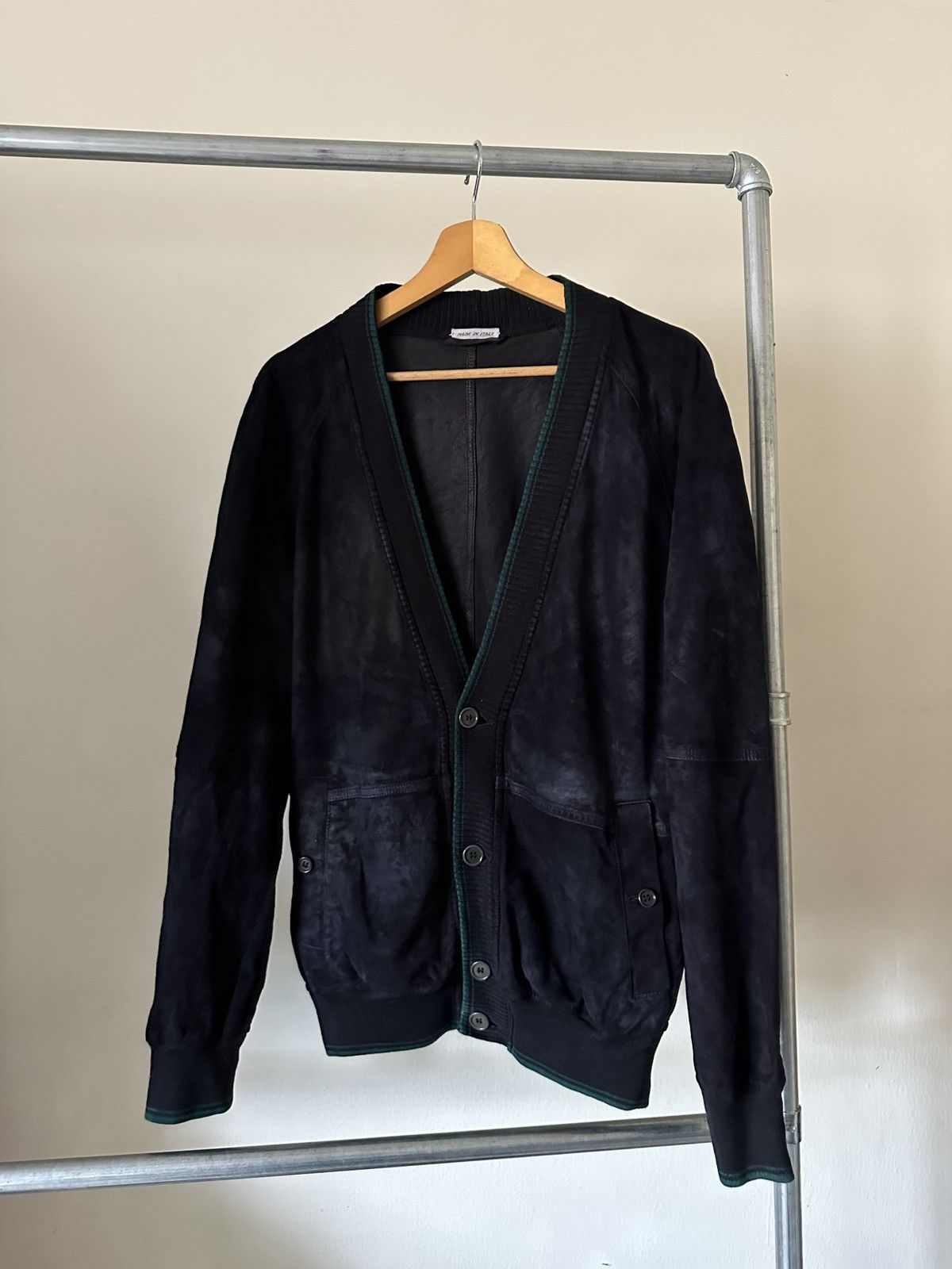 Brioni 1990s Brioni Soft Suede Cardigan Leather Jacket Size US L / EU 52-54 / 3 - 1 Thumbnail