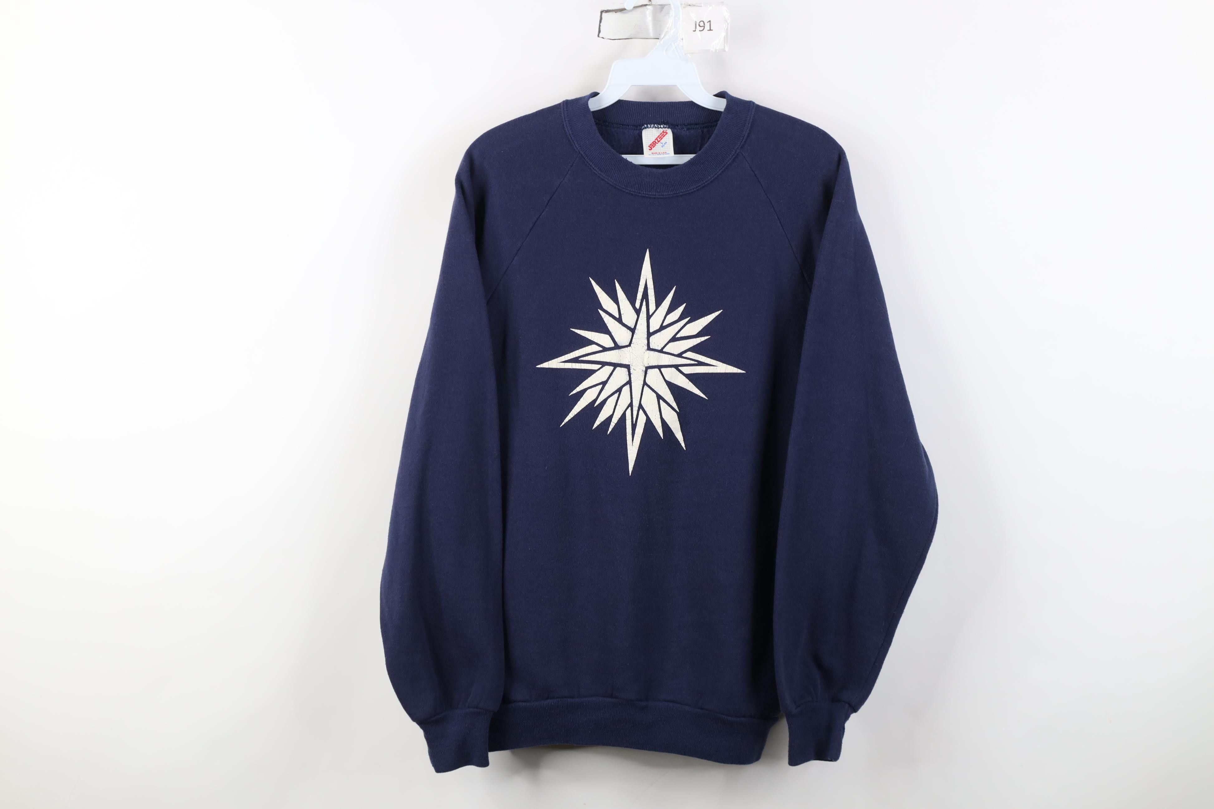 Vintage Vintage 90s Christmas North Star Crewneck Sweatshirt USA Size L / US 10 / IT 46 - 1 Thumbnail