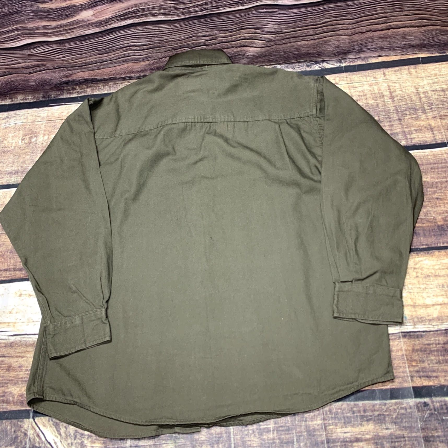 Vintage Bit & Bridle Long Sleeve Shirt Mens Medium Green Padded Shoulder Elbow Button Up Size US M / EU 48-50 / 2 - 6 Thumbnail