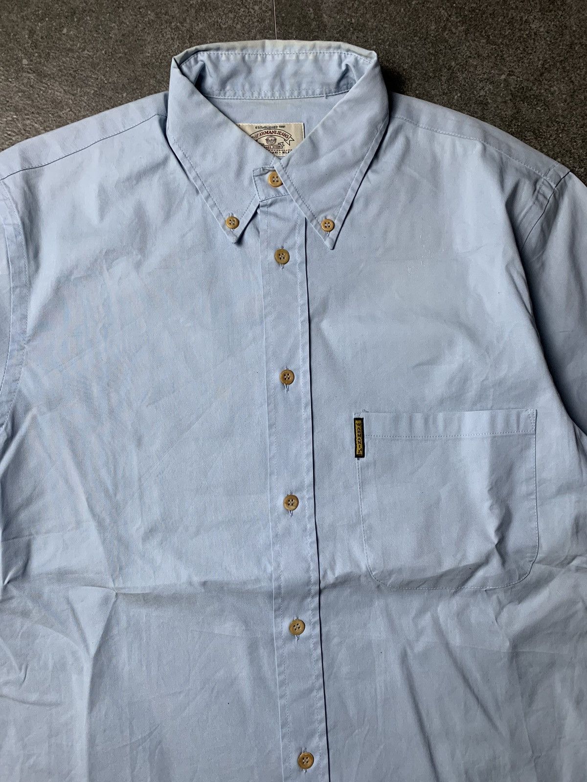 Giorgio Armani 1990s Armani Jeans Harvard Shirt Size US L / EU 52-54 / 3 - 2 Thumbnail