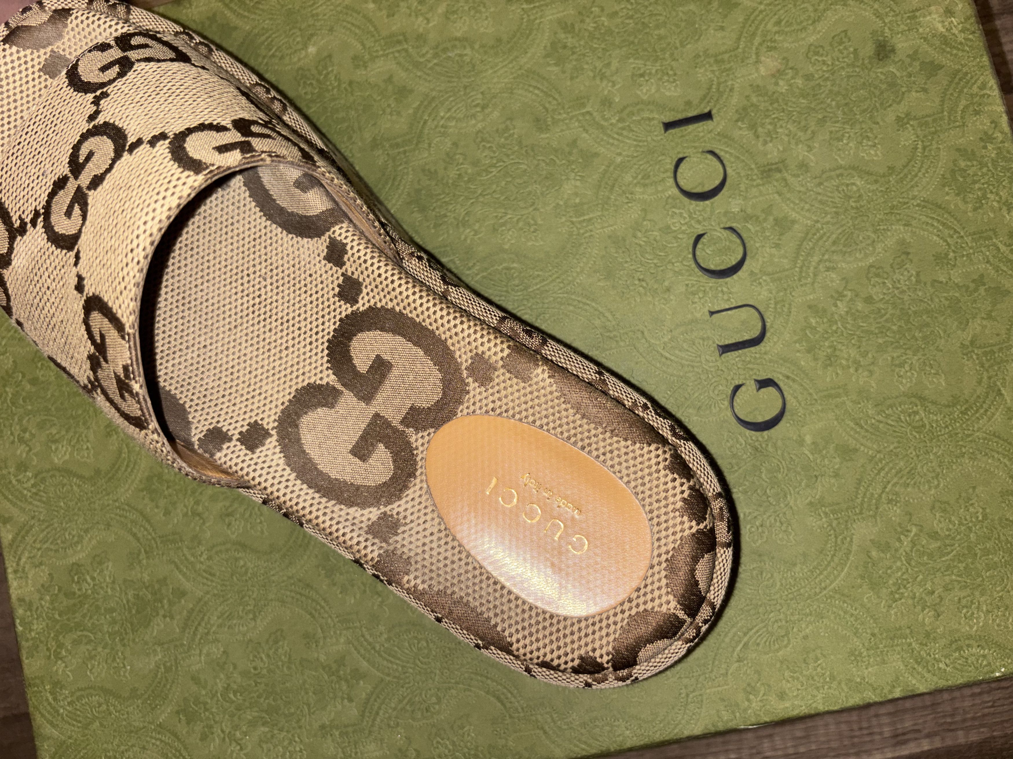 Gucci Gucci monogram platform slides Size US 9.5 / IT 39.5 - 4 Thumbnail