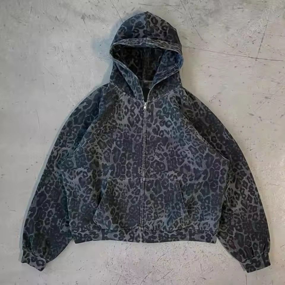 Japanese Brand Ishida x Itou Black leopard print camouflage pullover hoodie Size US XL / EU 56 / 4 - 1 Thumbnail
