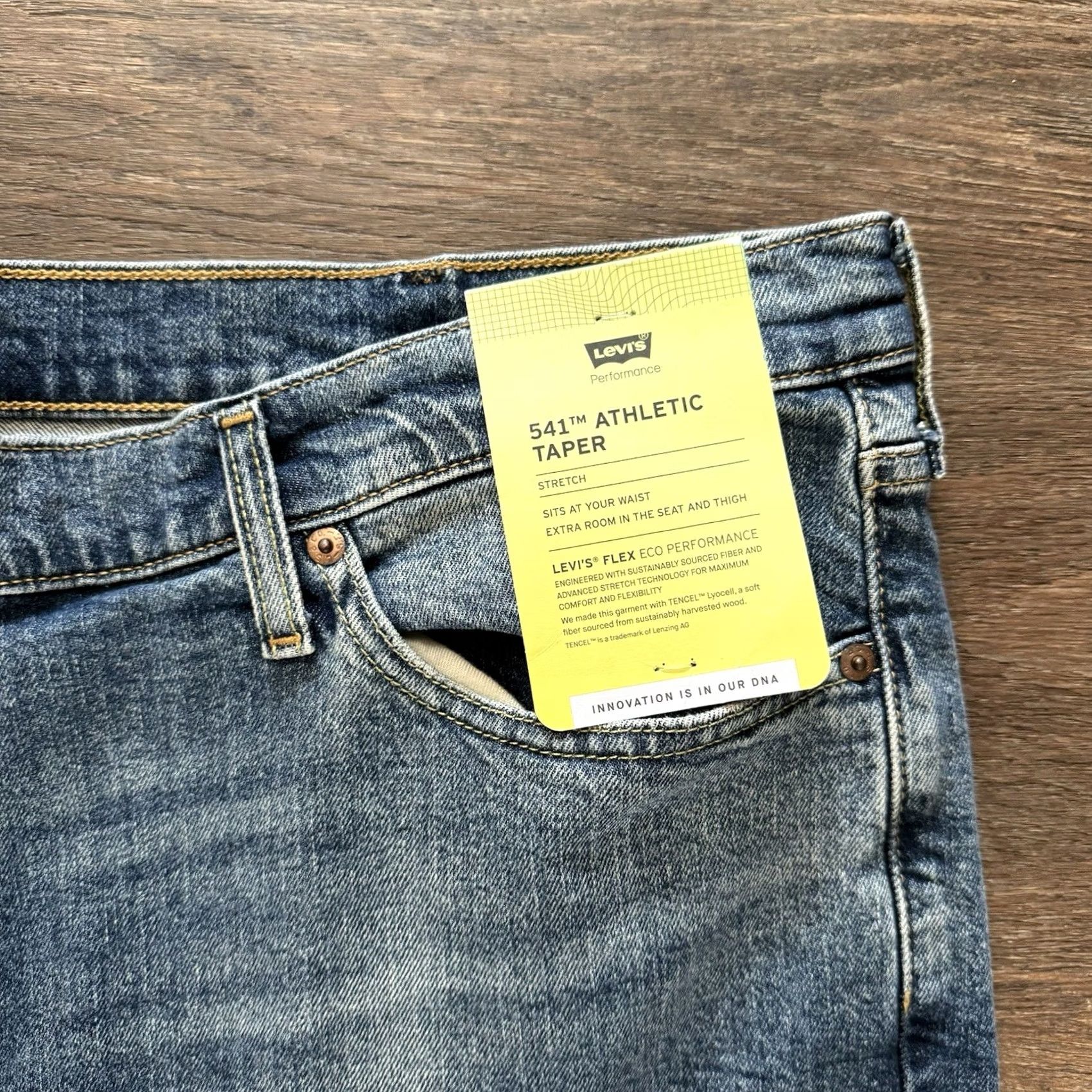 Levi's Levi’s 541 Athletic Taper Jeans Men Blue 42x34 Light Wash Denim NWT Regular Inseam 34 Streetwear Fit: Athletic Size US 42 / EU 58 - 4 Thumbnail