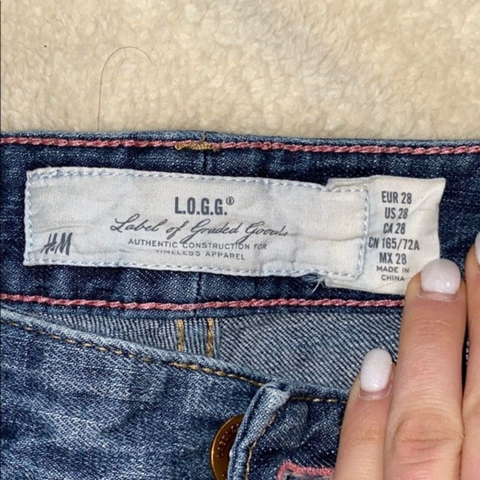 H&M L.O.G.G. by H&M Short Rolled Hem Denim Shorts | Sz 28 Size 28" / US 6 / IT 42 - 3 Thumbnail