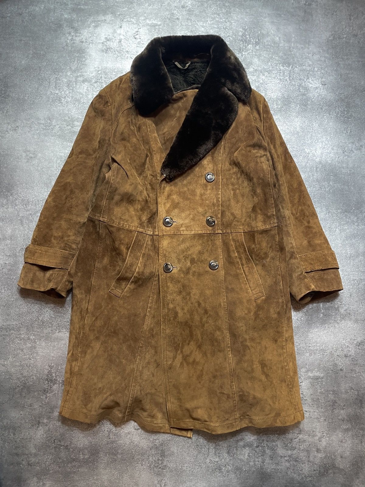 Genuine Leather Vintage 90s Real Genuine Leather Coat Cozy Thick Sweden Rare Size US XL / EU 56 / 4 - 1 Thumbnail