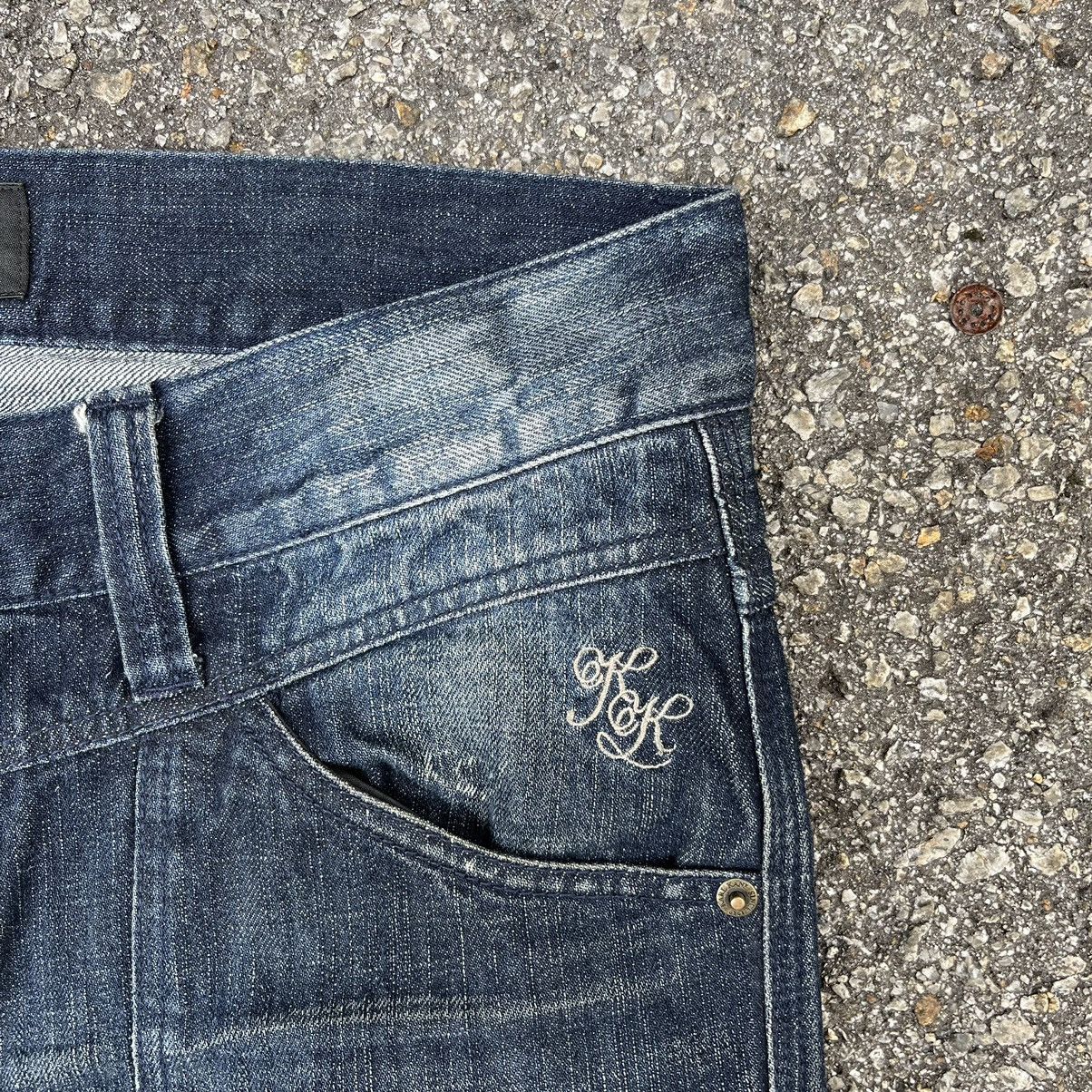 JNCO Crazy Y2K Karl Kani Distressed Faded Jeans Size US 34 / EU 50 - 4 Thumbnail