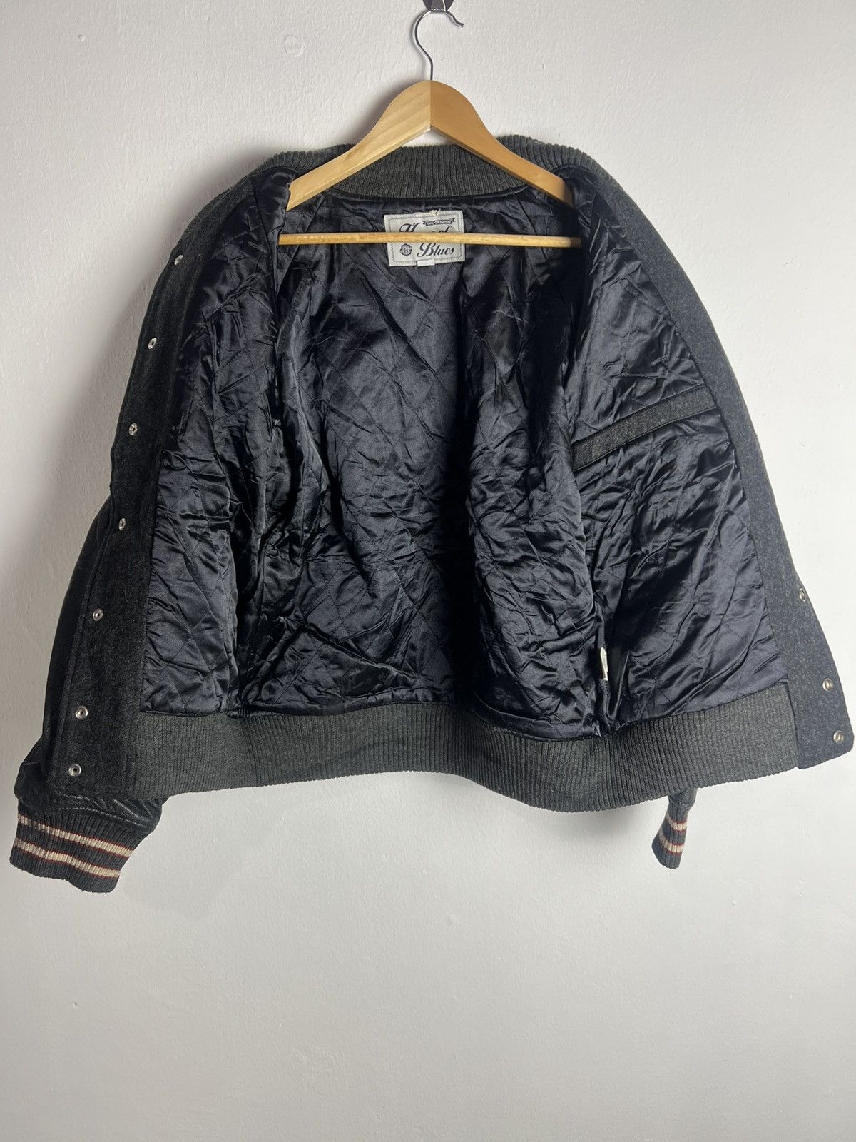 Japanese Brand Vintage Japan House of Blue Wool Leather Varsity JAcket Size US M / EU 48-50 / 2 - 14 Thumbnail