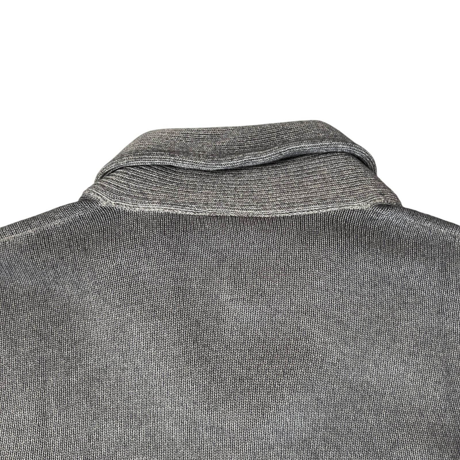 Altea Altea Wool Cashmere Shawl Collar V-Neck Sweater Gray Italy Size US XL / EU 56 / 4 - 12 Thumbnail