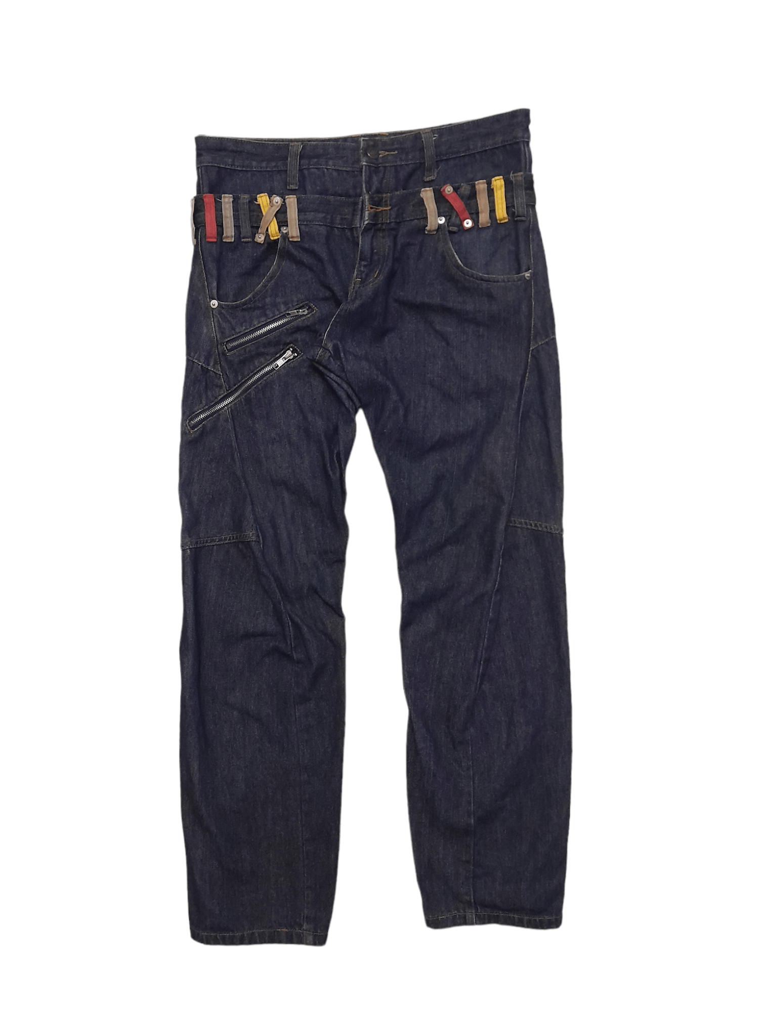 Japanese Brand BRTH BREATH JAPAN dOUBLE Waist Denim (S239) Size US 33 - 1 Thumbnail