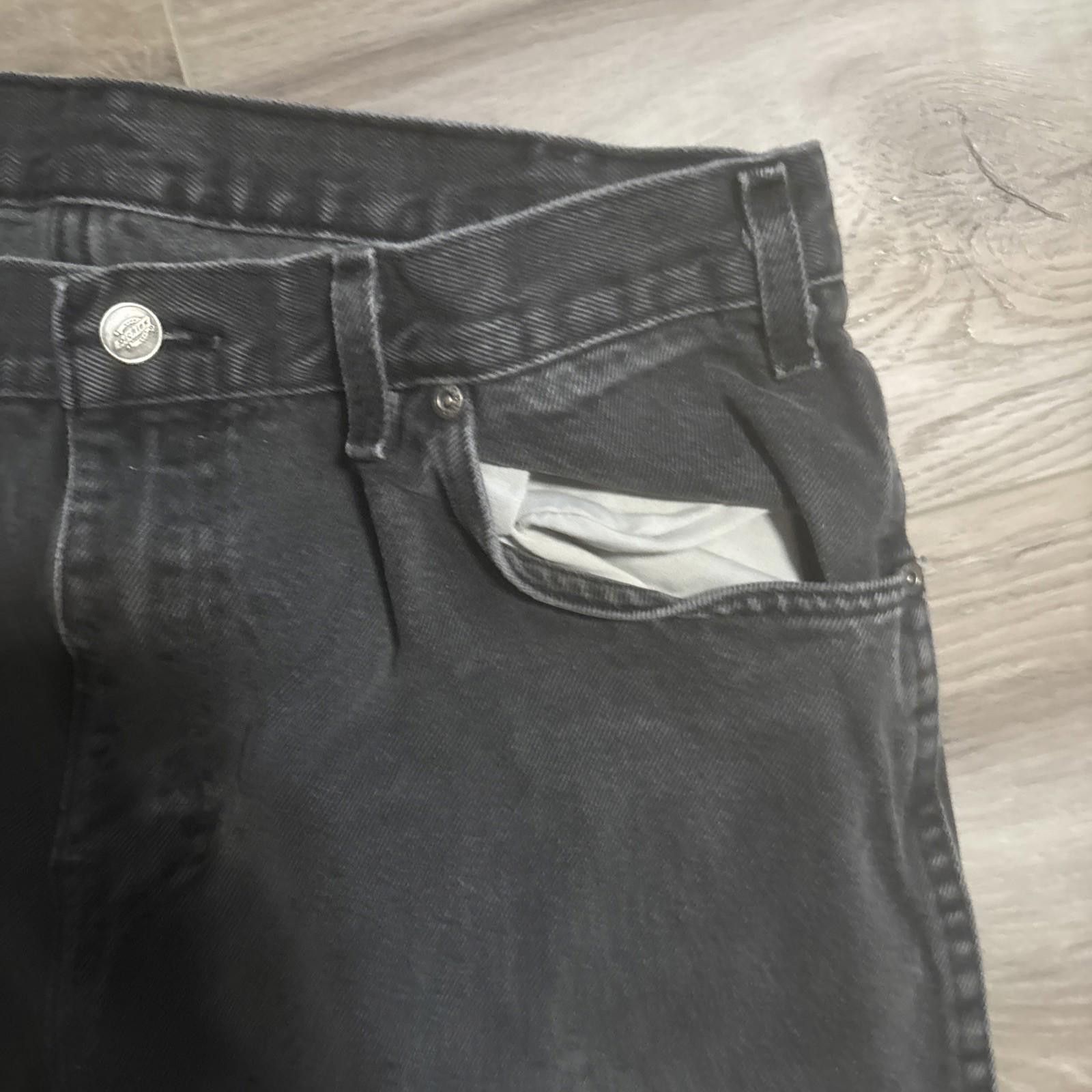 Dickies Dickies Jeans Mens 36x34 Black Carpenter Dark Denim Work Size US 36 / EU 52 - 3 Thumbnail