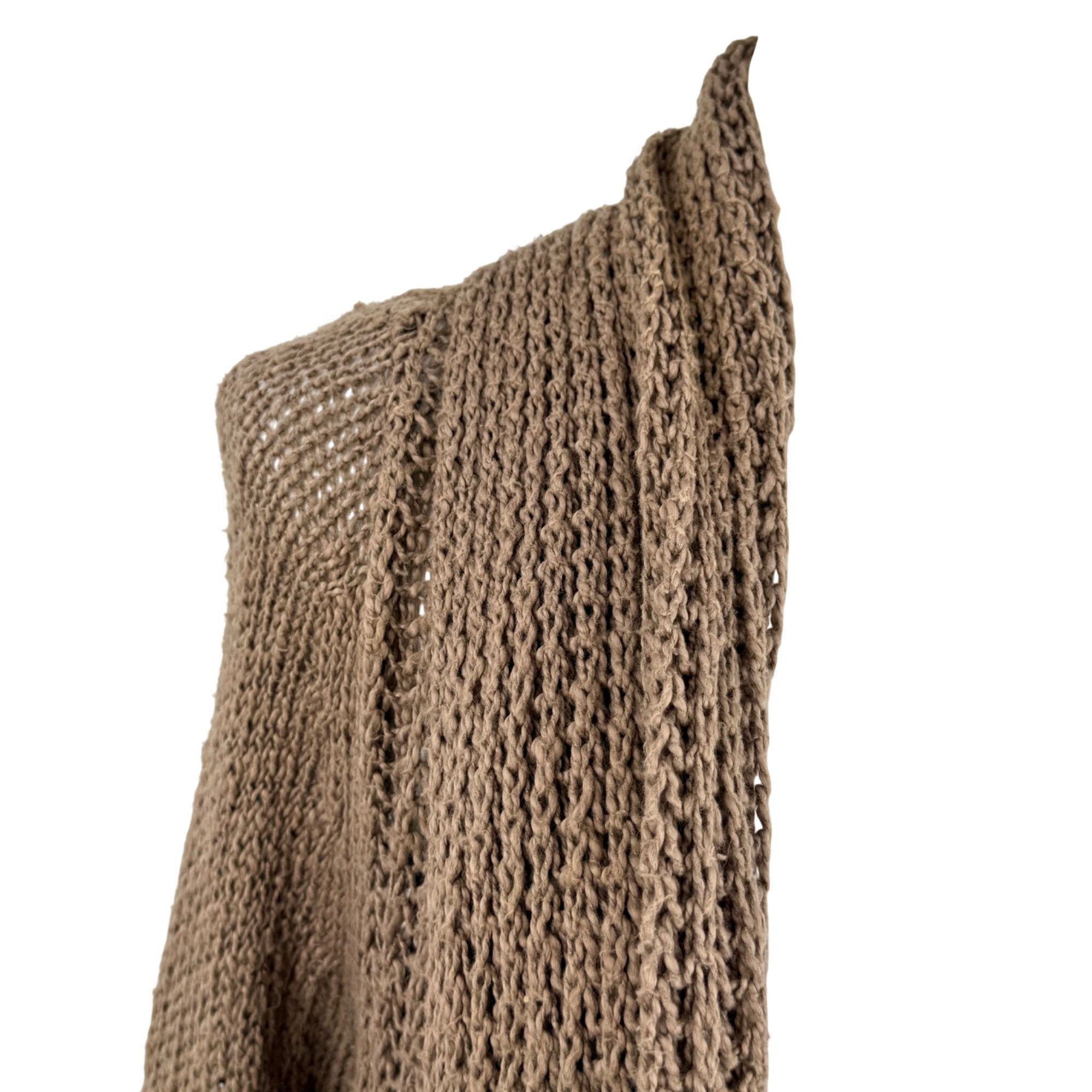 Anthropologie Anthropologie Brown Lace Trim Knit Cardigan Sweater | Grunge Size S / US 4 / IT 40 - 10 Thumbnail