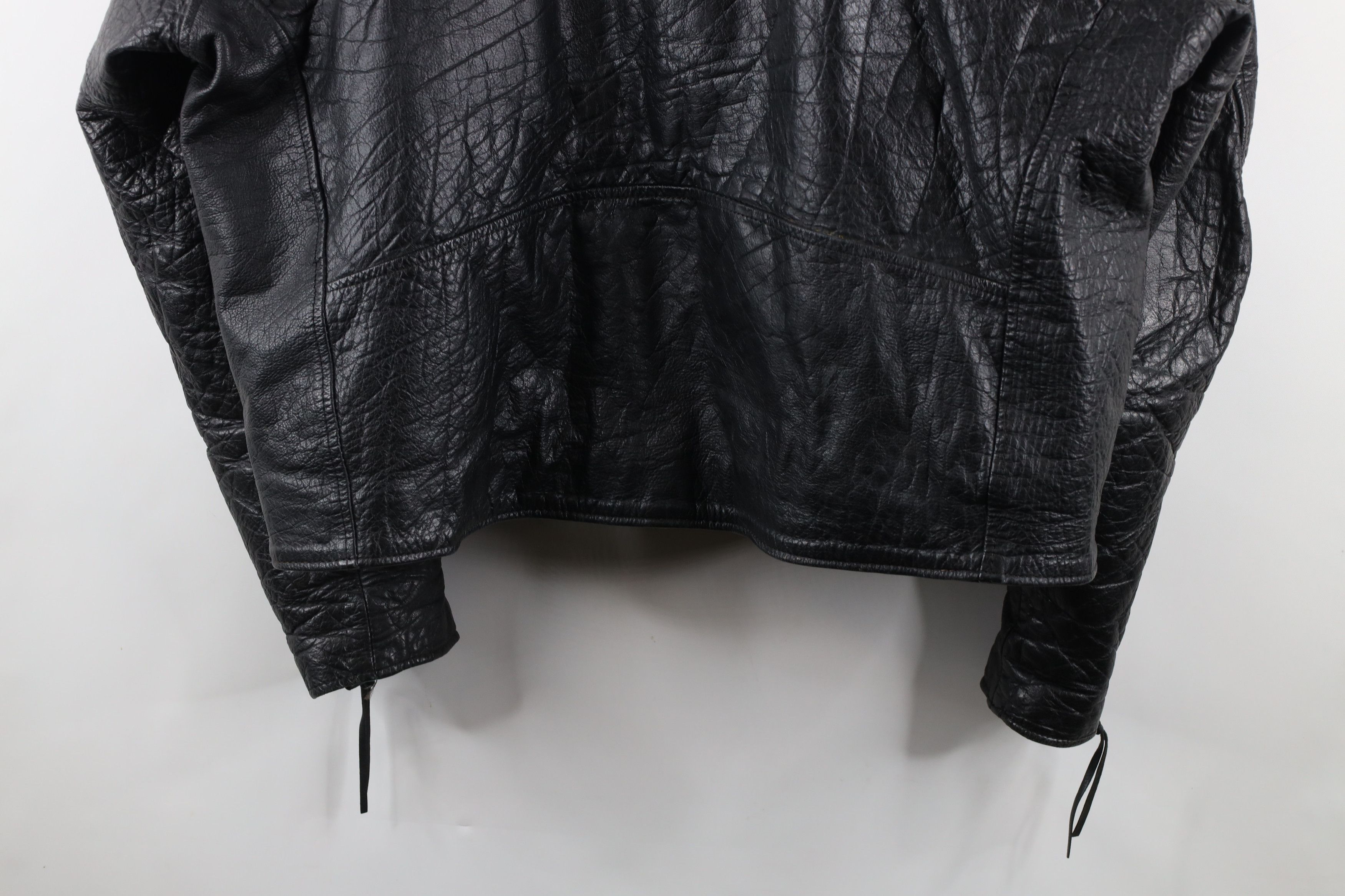 Vintage Vintage 90s Streetwear Leather Motorcycle Jacket Black Size US L / EU 52-54 / 3 - 20 Thumbnail