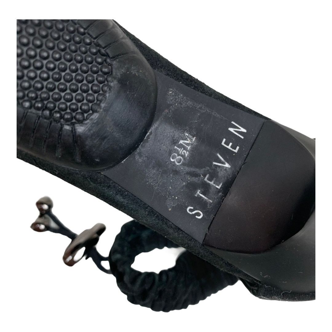 Steve Madden Steve Madden Black Velvet Heels D'Orsay Ankle Strap 8.5 Size US 8.5 / IT 38.5 - 6 Thumbnail