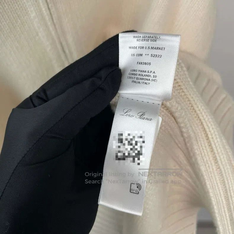 Loro Piana Loro Piana Off-White Half-Zip Cashmere Knit Top Size L / US 10 / IT 46 - 9 Thumbnail