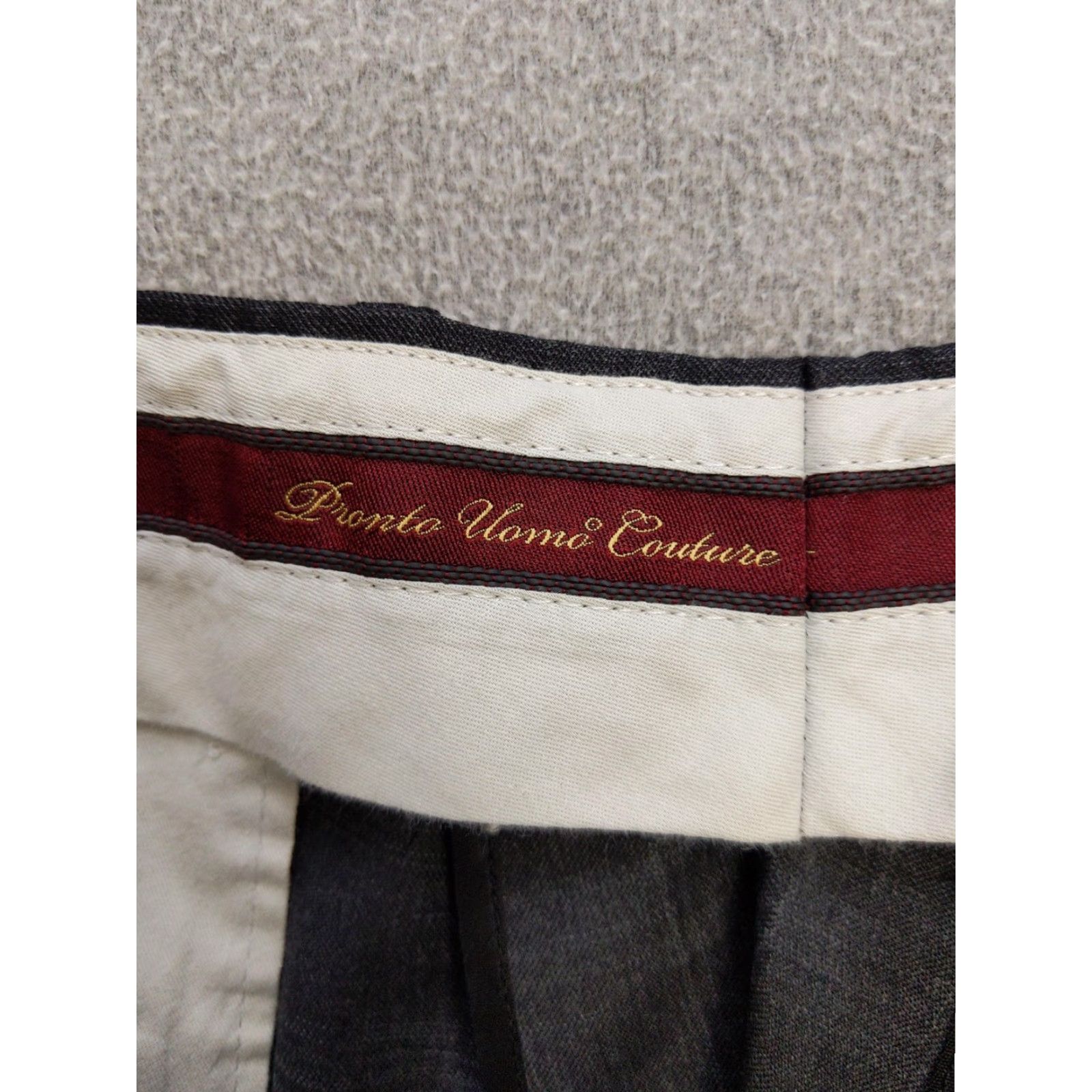 Pronto Uomo Pronto Uomo Couture Pants Mens 38x31 Gray Wool Blend Flat Front Italy Tollegno 1900 Dress Pants Size US 38 / EU 54 - 3 Thumbnail