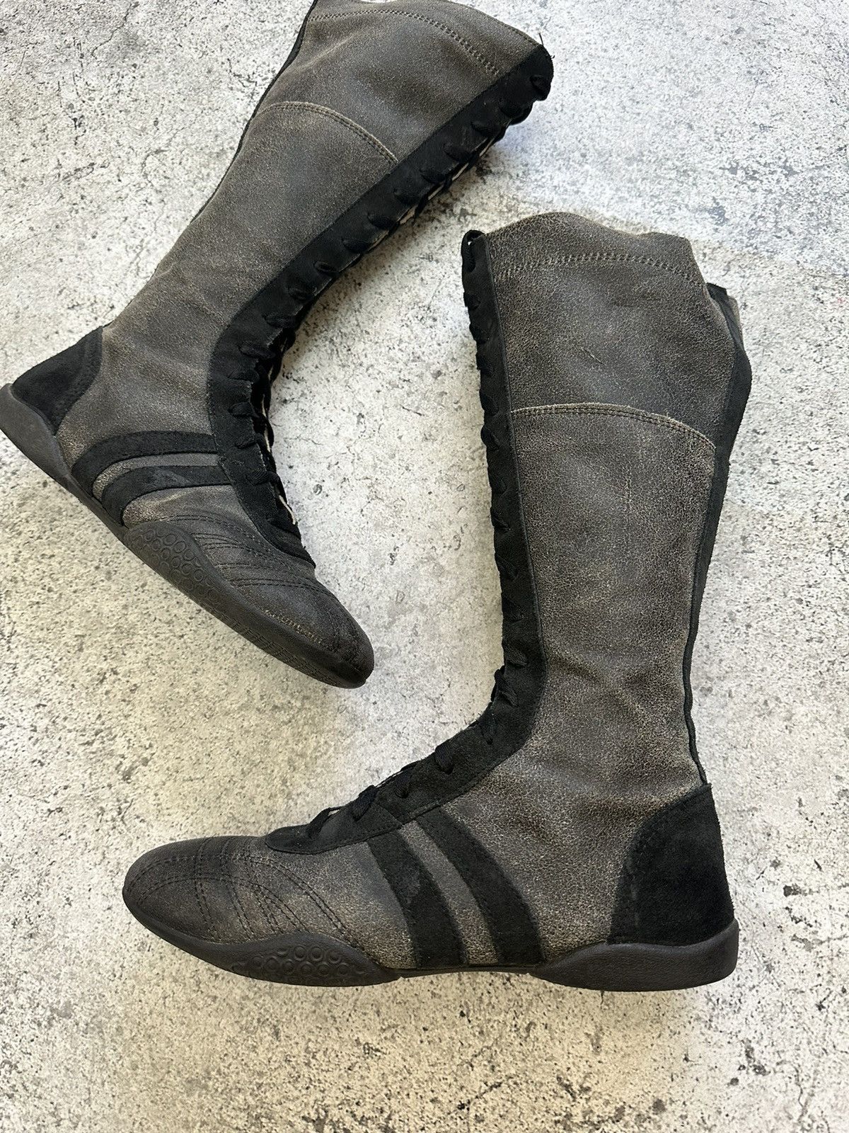 Other Vintage high boots made Italy wrestler leather shoes core Size US 9 / IT 39 - 6 Thumbnail