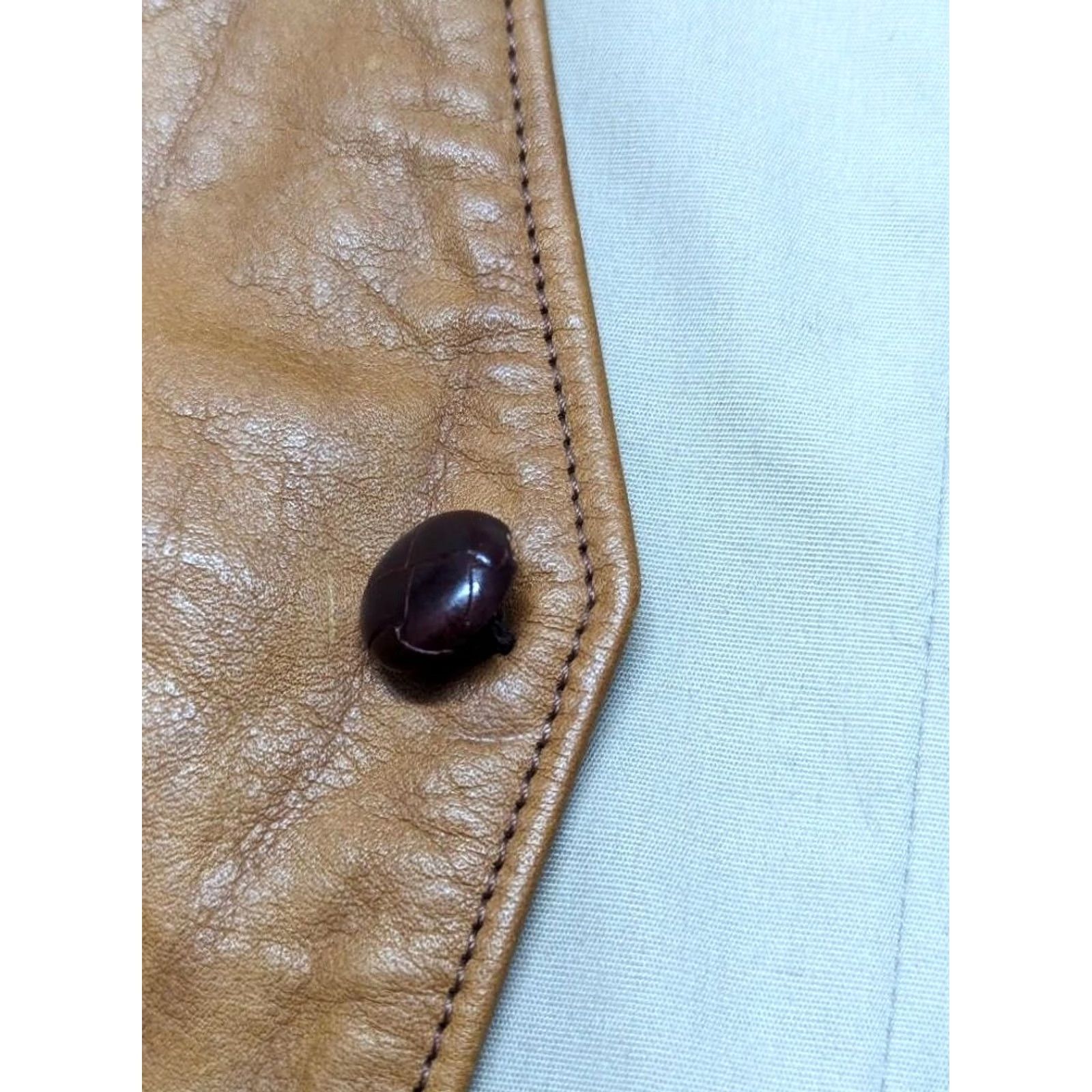 Vintage vintage Western vest Leather Cowboy Cowhide 42-44 M Size US M / EU 48-50 / 2 - 5 Thumbnail