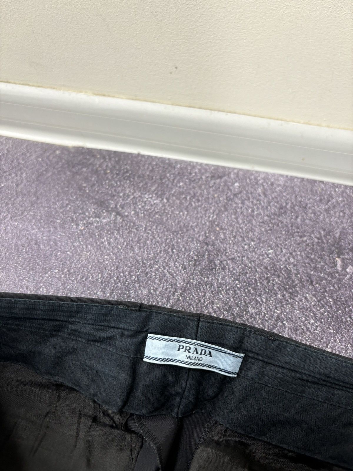 Prada Prada Women’s Black Tab Tailored Luxury Wool Blend Pants Size 28" / US 6 / IT 42 - 11 Thumbnail