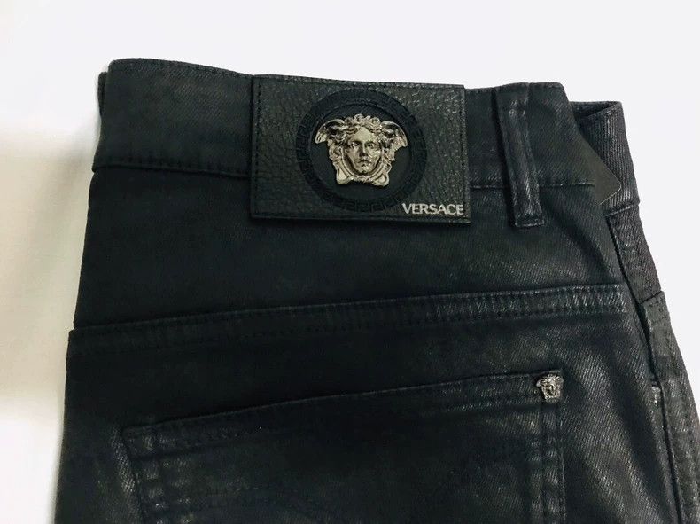 Versace Versace Black imitation leather jeans Size 30" / US 8 / IT 44 - 3 Thumbnail