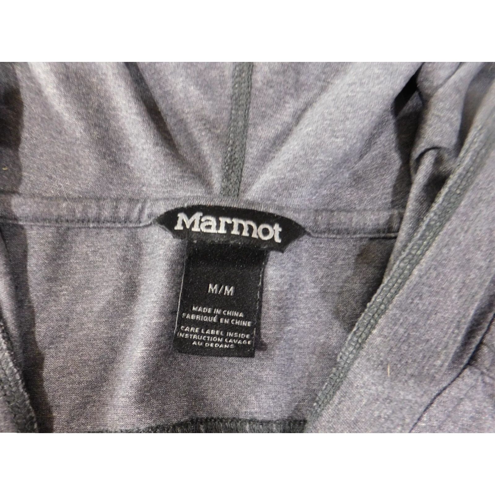 Marmot Marmot Hoodie Women M Gray Lightweight Pullover Crew Neck Outdoors Hiking Logo Knit Nylon Polyester Stitching Discoloration Hole - Good Condition Size M / US 6-8 / IT 42-44 - 4 Thumbnail