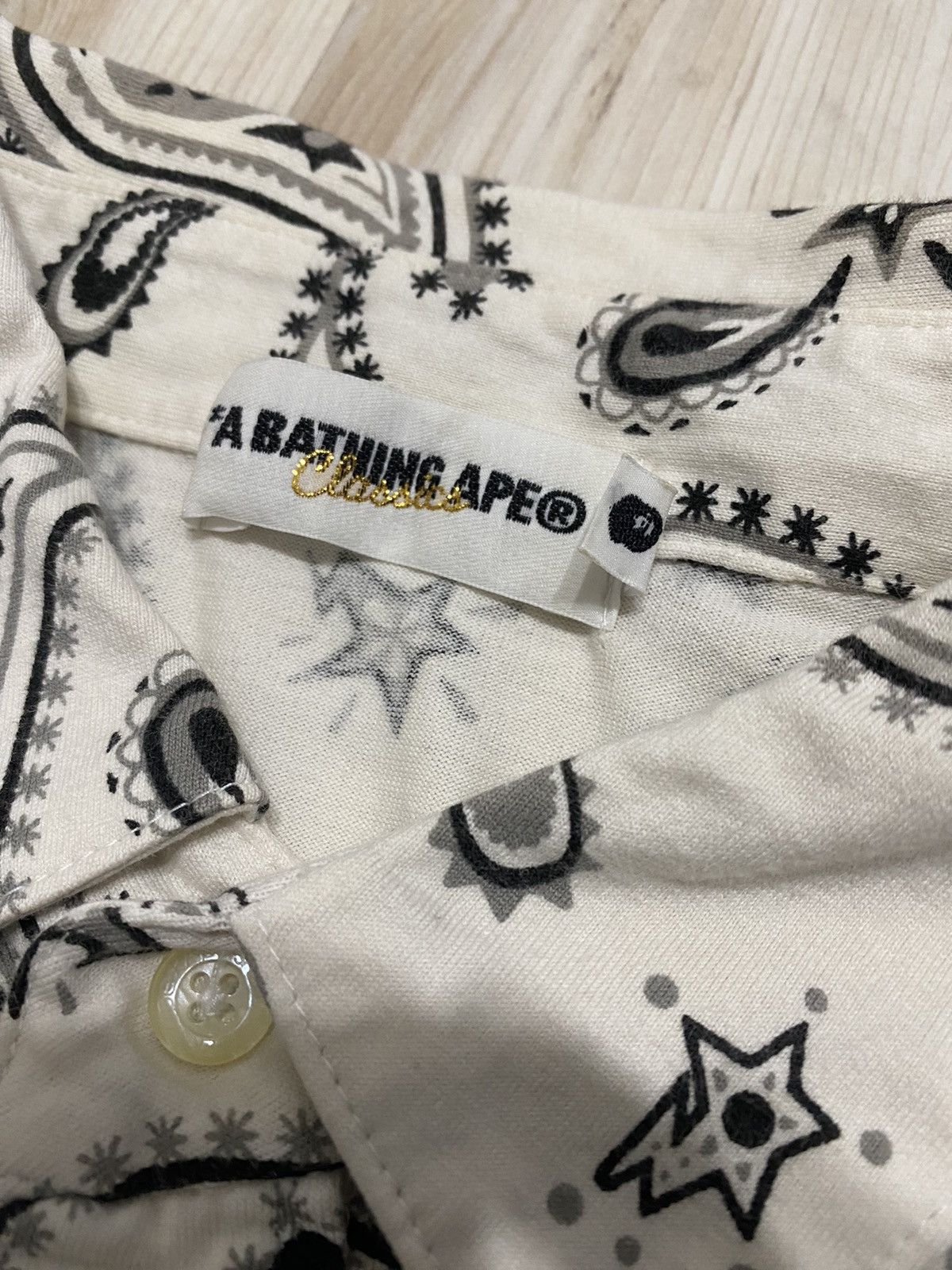 Bape Paisley Button Up S/S Shirt Size US M / EU 48-50 / 2 - 6 Thumbnail
