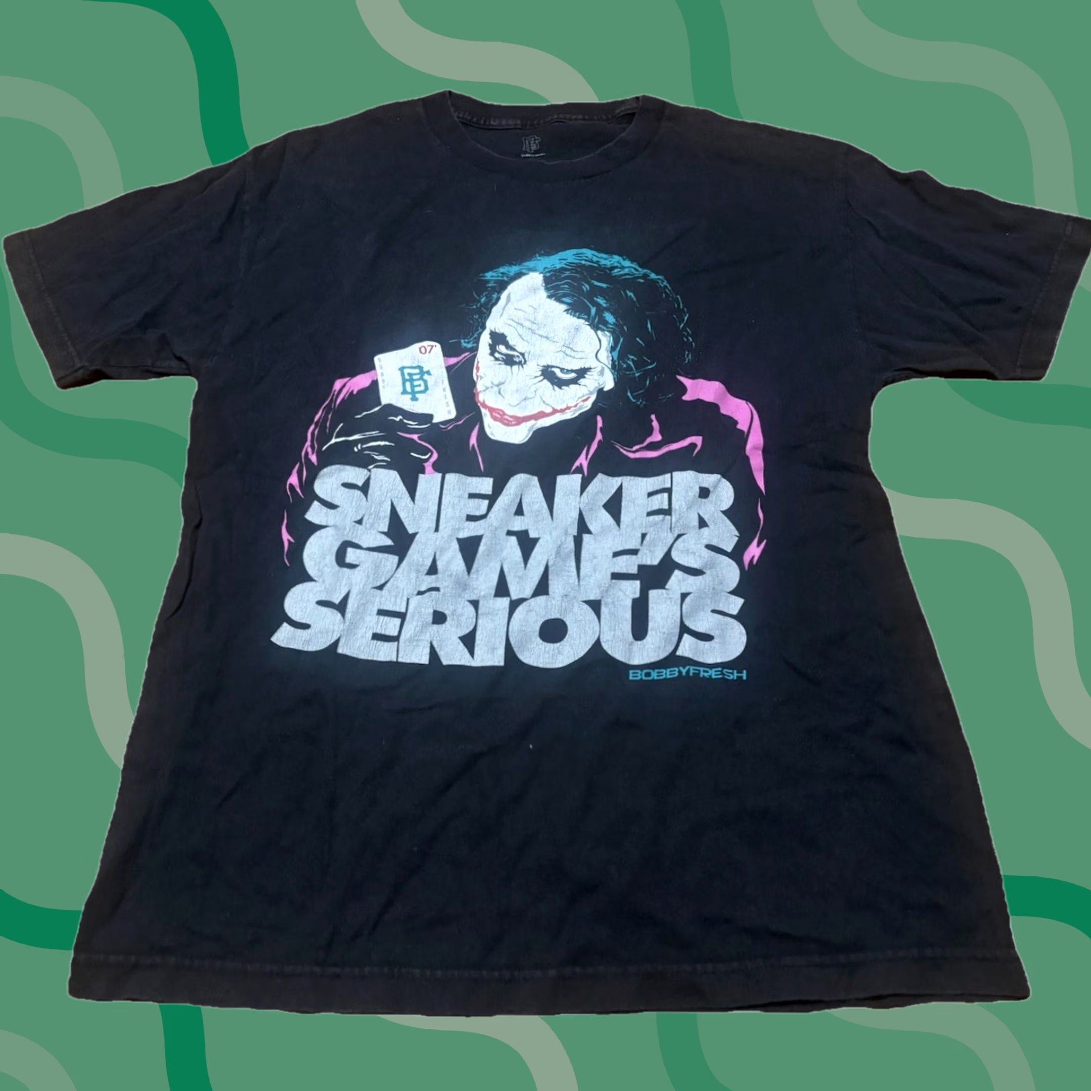 Vintage Joker Shirt Black Size L Men T-Shirt Dark Knight Serious Game Sneaker Joker Size US L / EU 52-54 / 3 - 1 Thumbnail