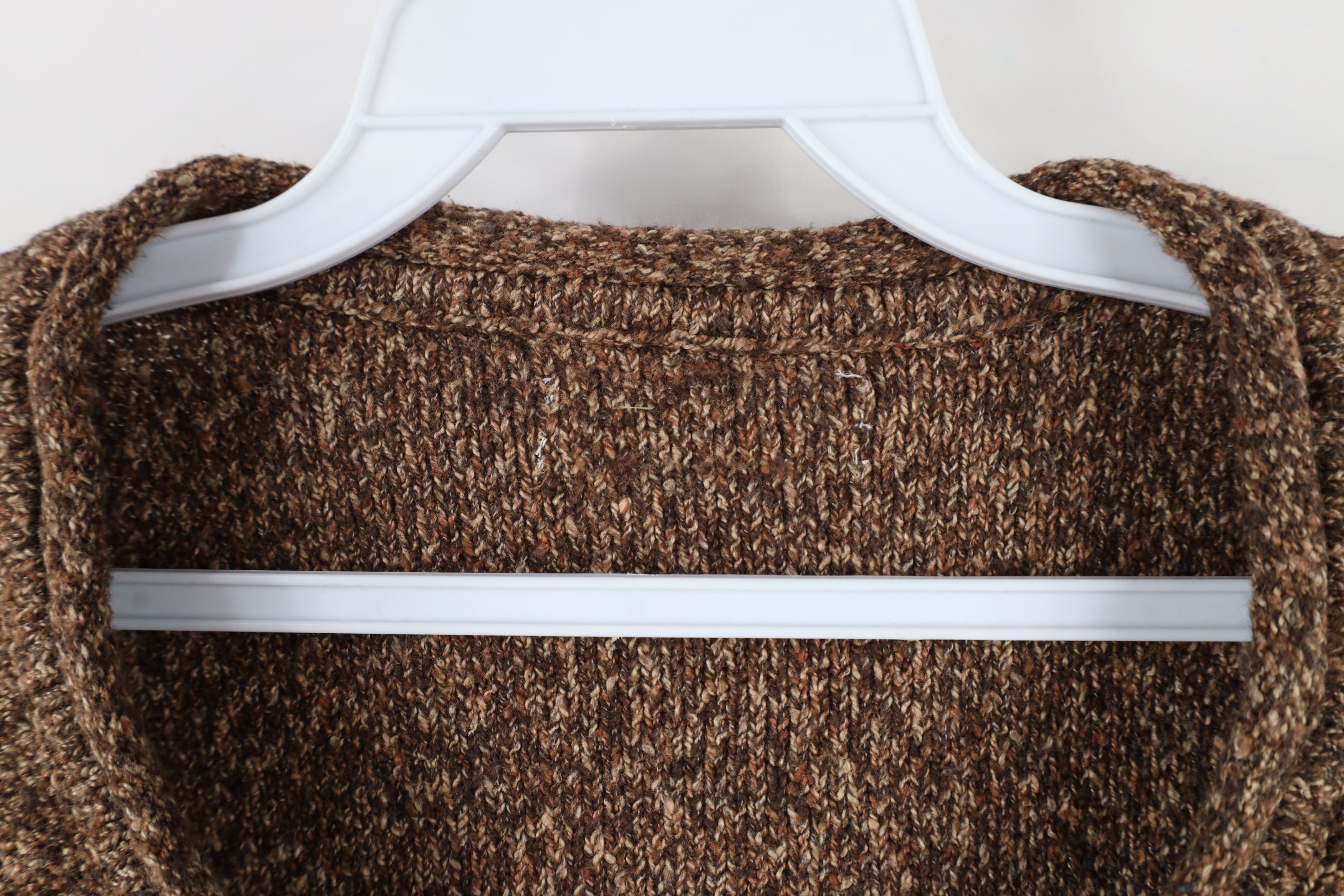 Vintage Vintage 90s Streetwear Marled Knit V-Neck Sweater Brown Size XL / US 12-14 / IT 48-50 - 4 Thumbnail