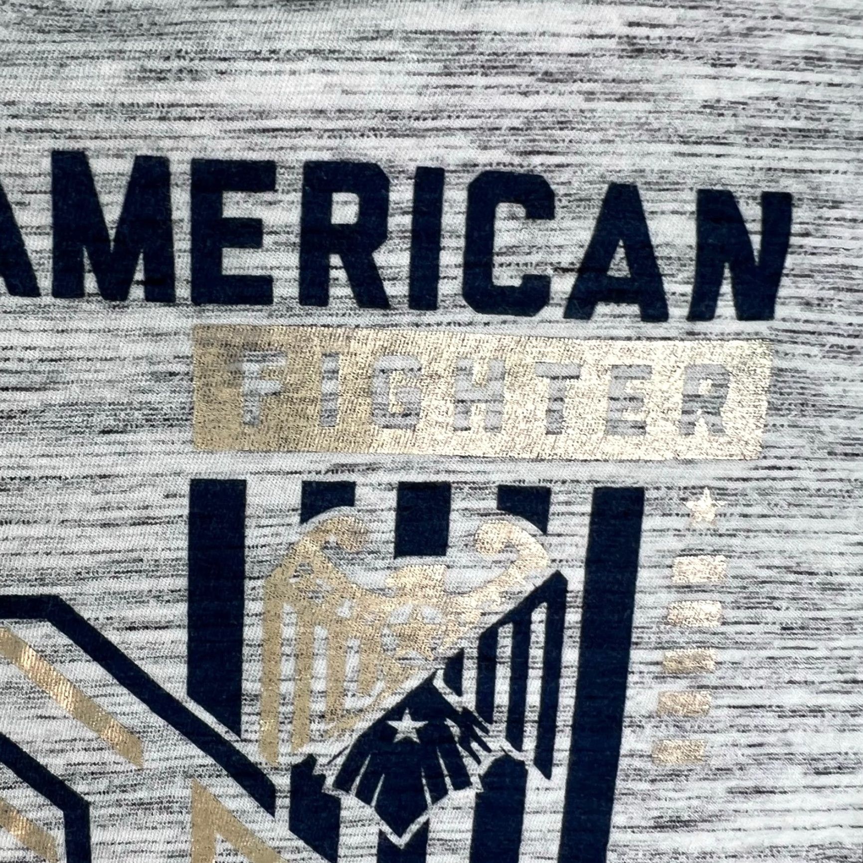 Vintage American Fighter Shirt Mens XL Gray 2 Sided Graphic Tee Short Sleeve Crew Neck Short Sleeve 2 Sided Graphic Tee Mens XL Gray USA Seller Size US XL / EU 56 / 4 - 2 Thumbnail
