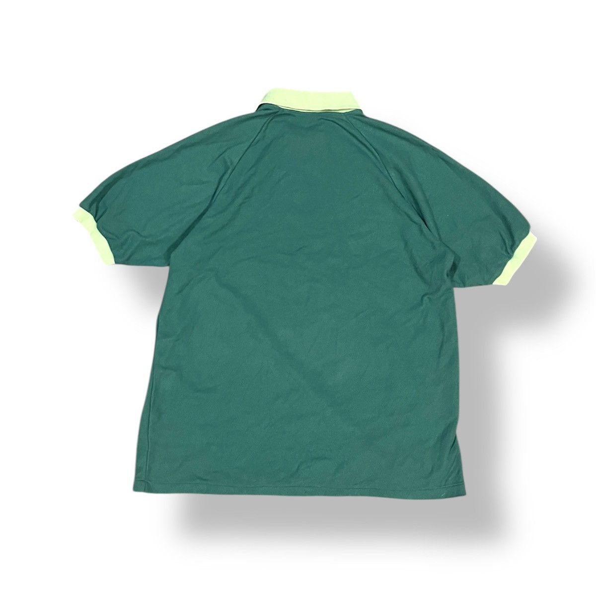 Rare ‼️ Uknown 6 Button Vintage Japanese Green Ringer Polo