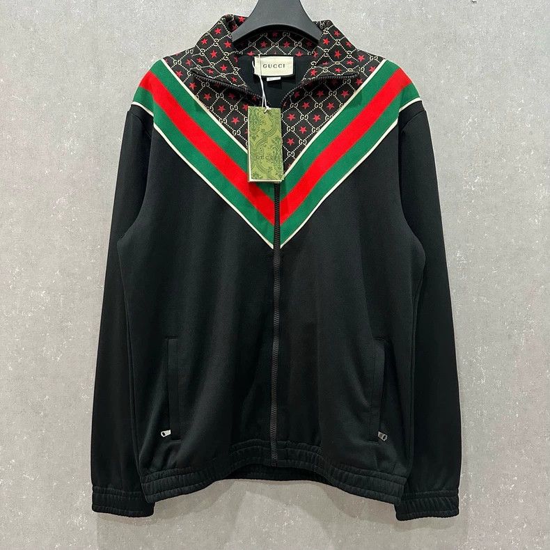 Gucci Gucci Old flower webbing Logo zipper jacket Size US XS / EU 42 / 0 - 1 Thumbnail