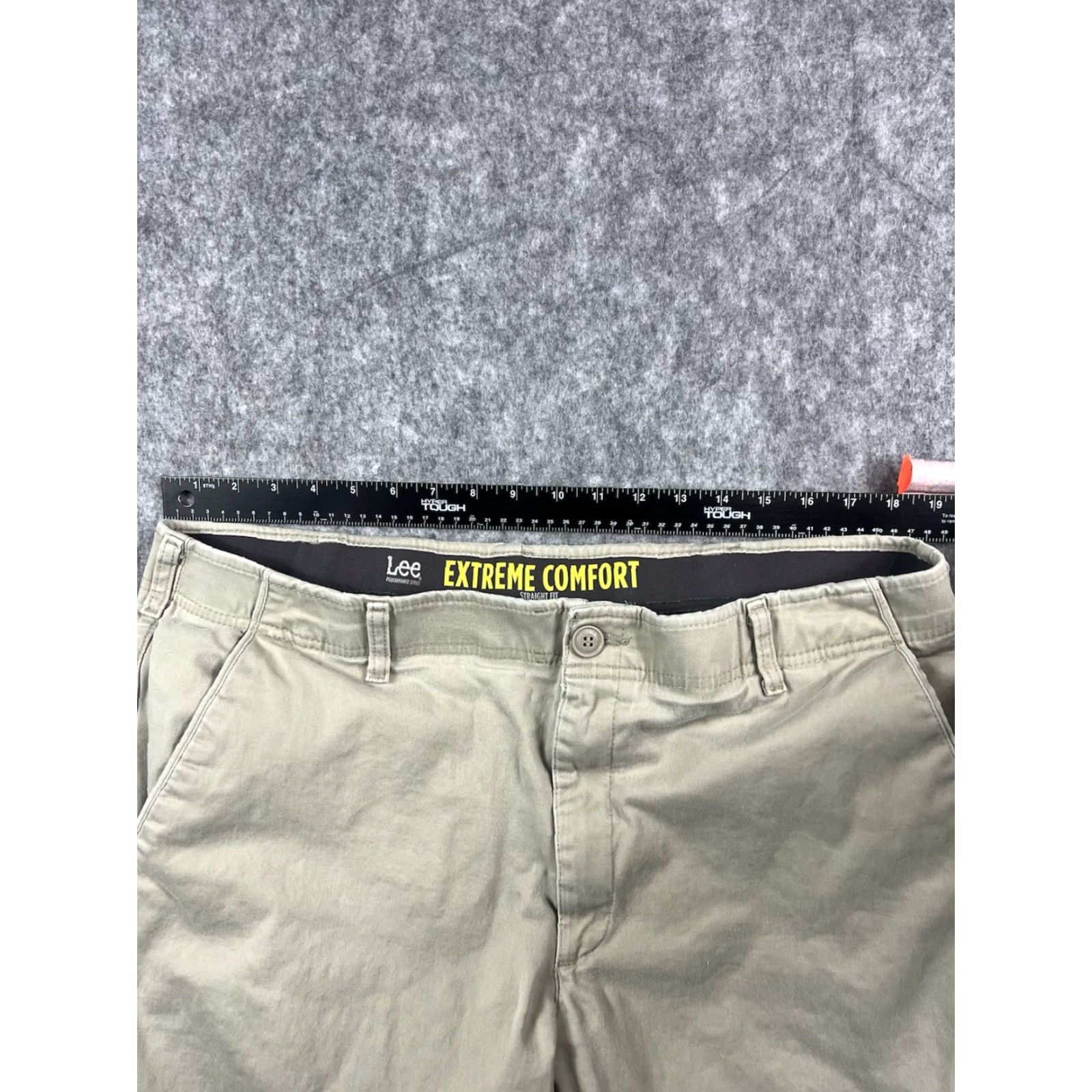 Lee Lee Extreme Motion Pants Beige Khaki Canvas Regular Straight Mens 40x30 Fall Spring Summer Winter Workwear Comfort Size US 40 / EU 56 - 3 Thumbnail