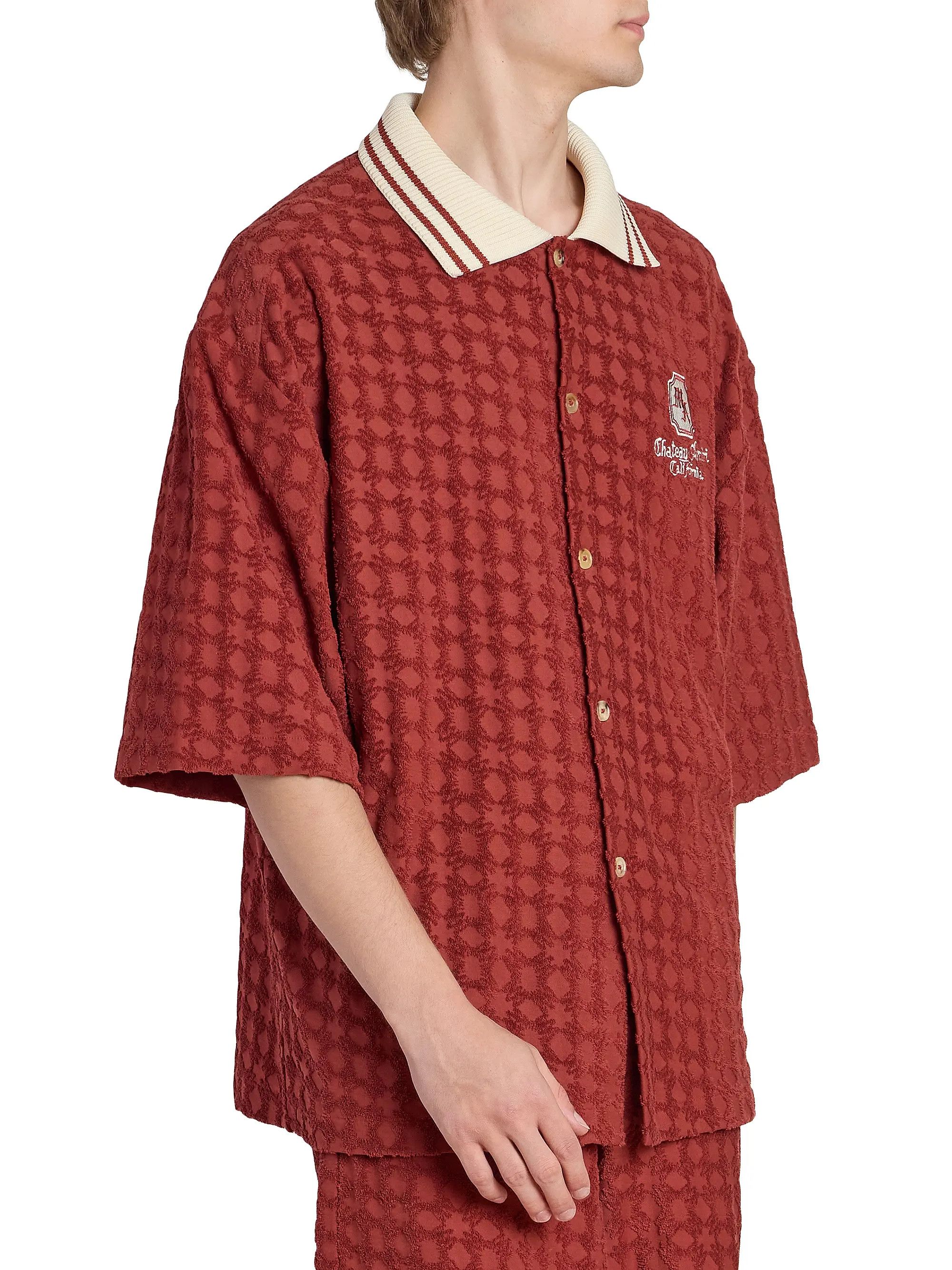 Amiri os11x0526 MA Chateau Oversized Button-Front Shirt Terracotta Size US XL / EU 56 / 4 - 4 Thumbnail