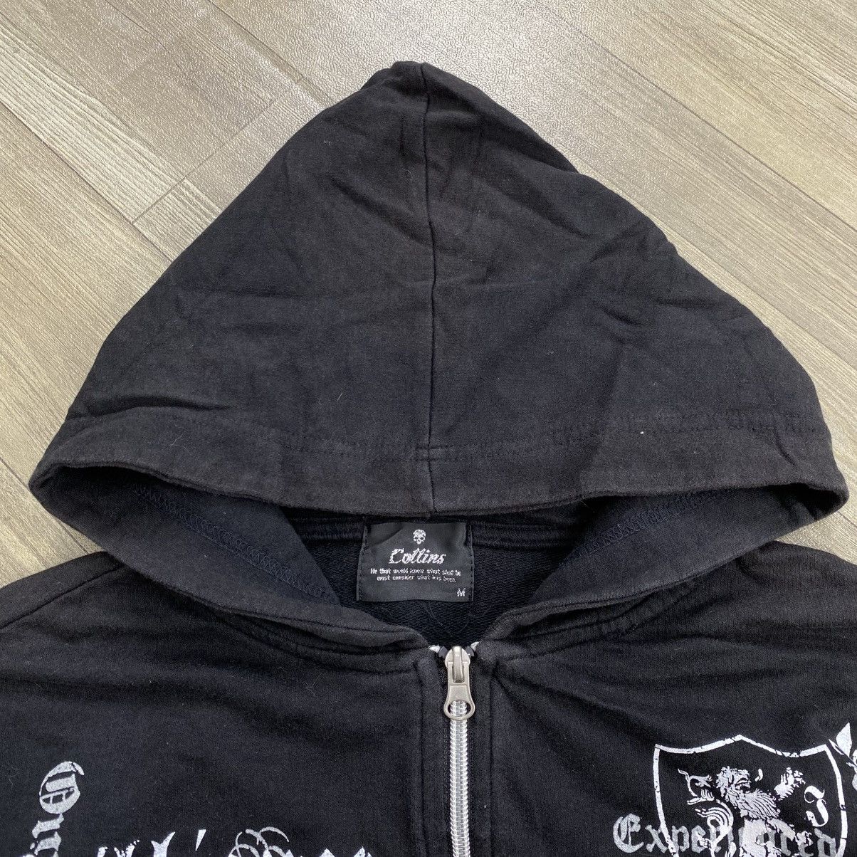14th Addiction 2000s Collins Skulls Poem Cross Grunge Punk Style Zip Hoodie Size US M / EU 48-50 / 2 - 9 Thumbnail