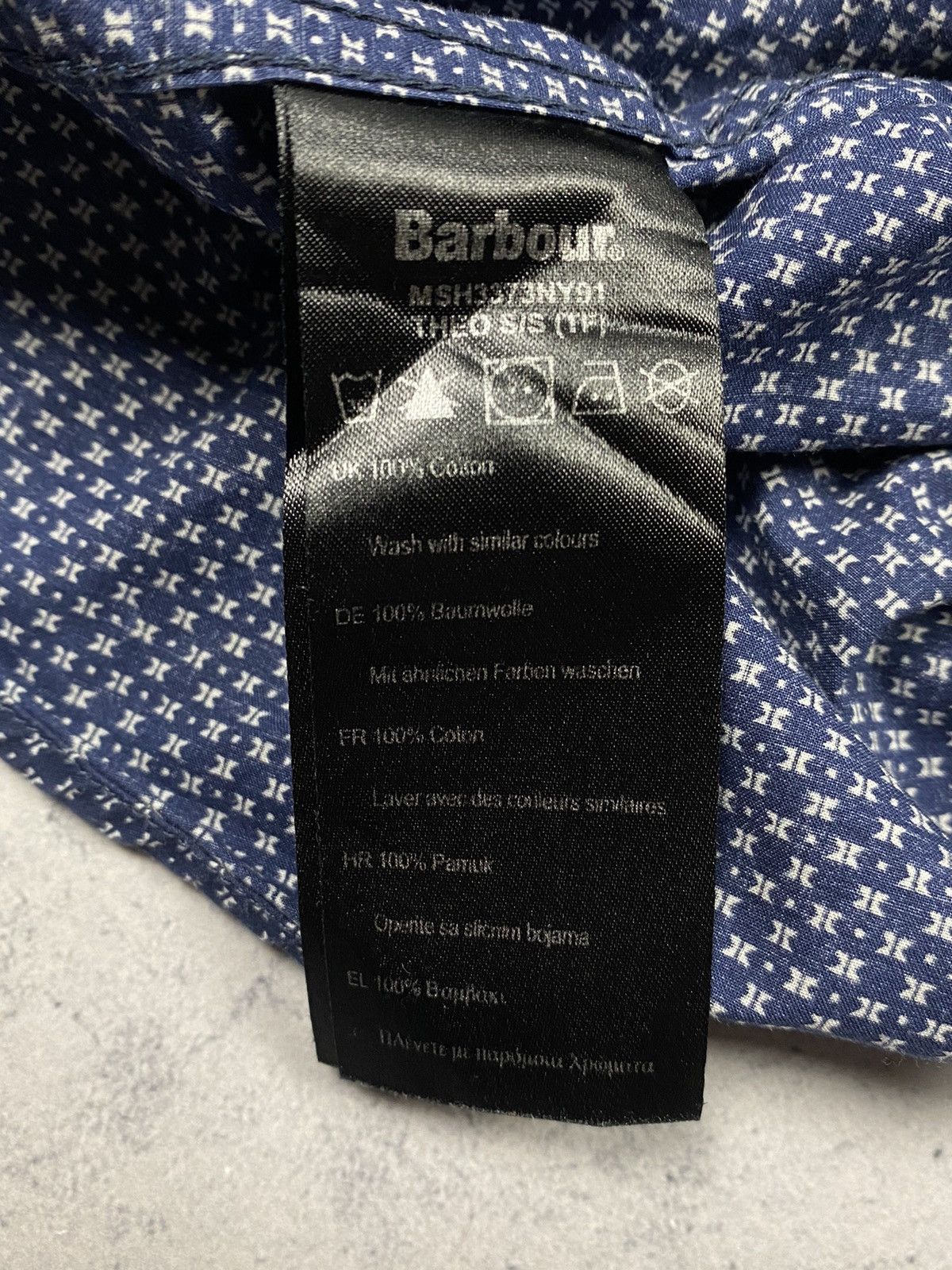 Barbour Barbour Designer Blue Button Up Short Sleeve Shirt Men’s Size US L / EU 52-54 / 3 - 11 Thumbnail