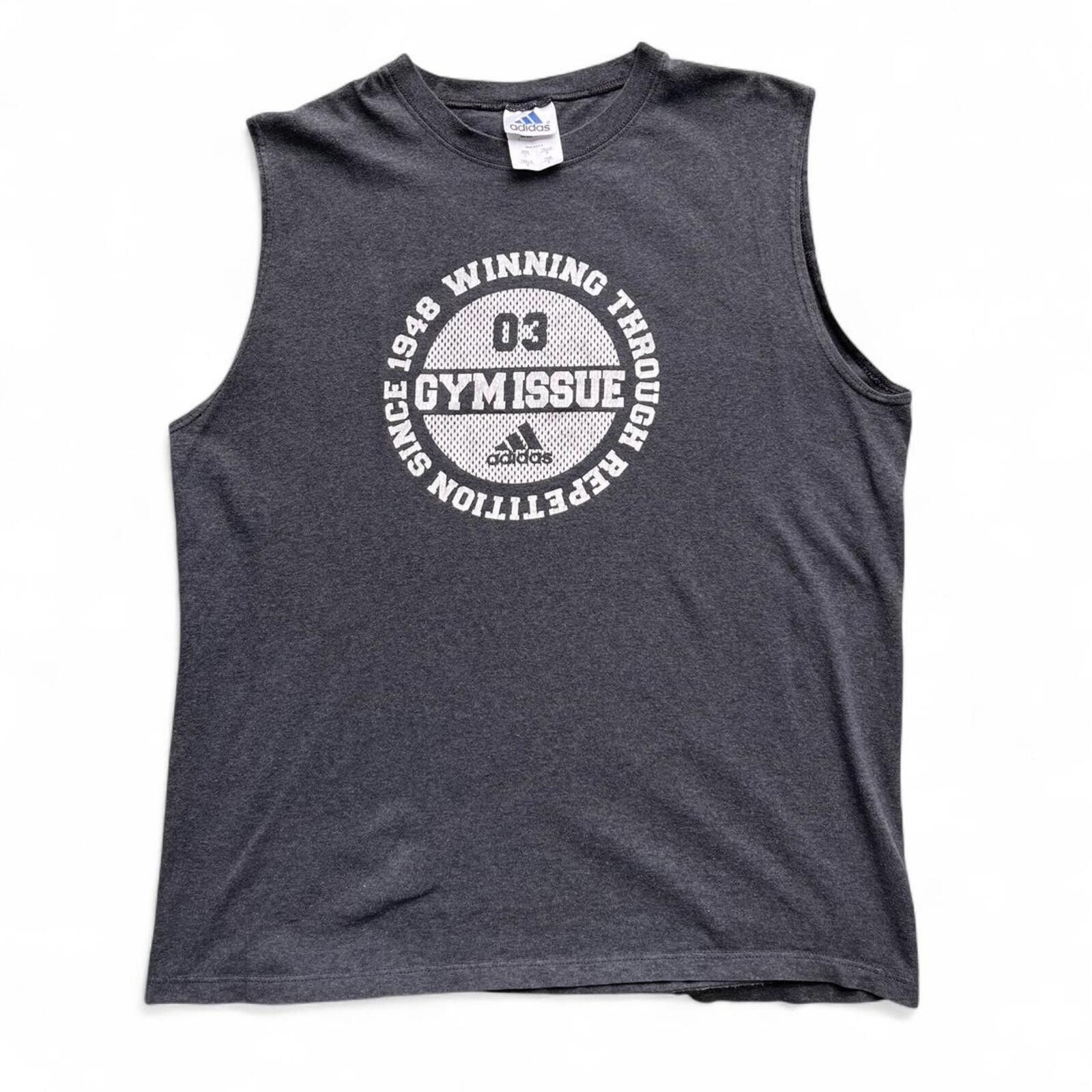 Adidas Adidas Grey Sleeveless Tank Top Size Large Size US L / EU 52-54 / 3 - 1 Thumbnail