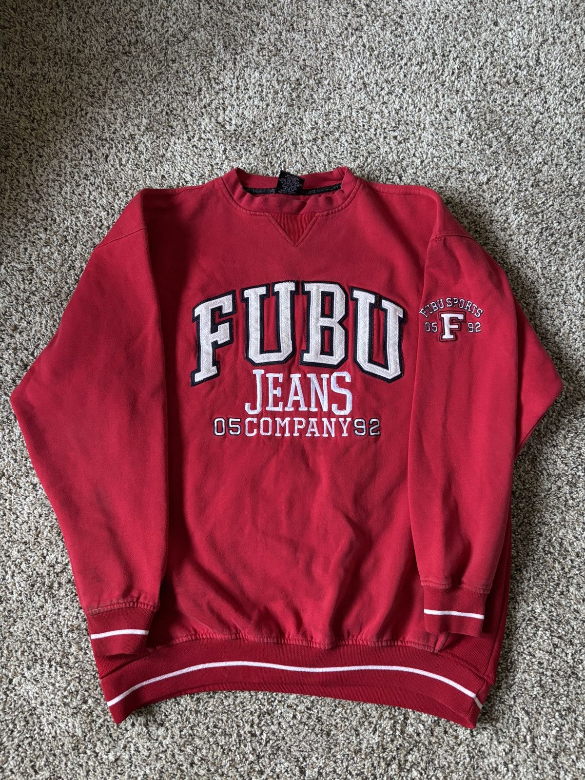 Fubu Vintage Embroidered XL Red F.U.B.U Crewneck Sweatshirt Size US XL / EU 56 / 4 - 1 Thumbnail