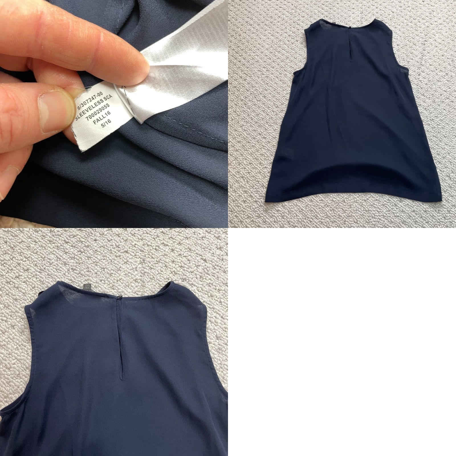 Banana Republic VINTAGE Banana Republic Tank Shirt Womens XS Blue Sleeveless Polyester Solid Shirt Size XS / US 0-2 / IT 36-38 - 8 Thumbnail