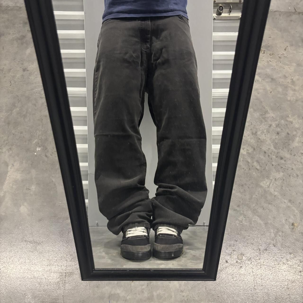 Japanese Brand × Vintage Crazy Vintage Y2K/2000s Grunge Faded Black Essential Denim Jeans! Size US 35 - 1 Thumbnail