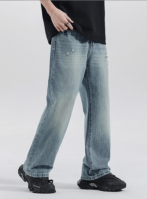 Japanese Brand American high street retro distressed ripped flared jeans Size US 34 / EU 50 - 2 Thumbnail