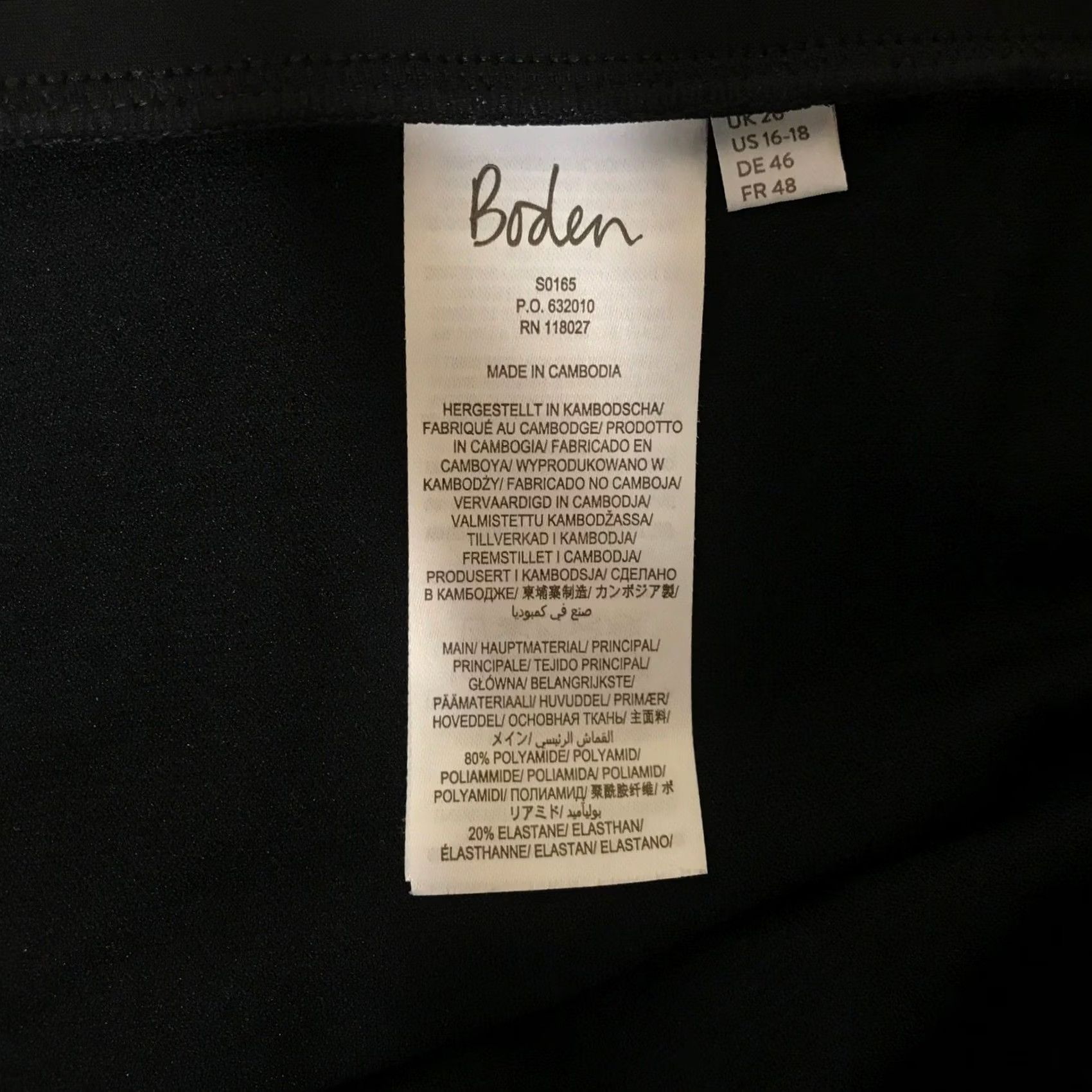 Boden Boden Black High Waisted Bikini Bottoms Full Coverage Swim S0165 US 16-18 UK 20 - Minimalist Size 32" / US 10 / IT 46 - 5 Thumbnail