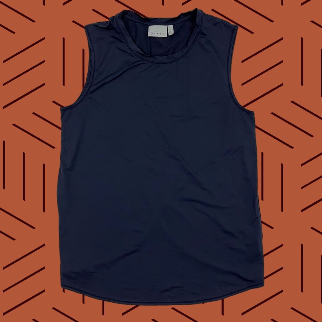 Athleta Athleta Tank Top Womens Small Navy Blue Active Fitness Workout Yoga Lightweight Sleeveless Racerback Athletic Shirt Womens Size S / US 4 / IT 40 - 1 Thumbnail