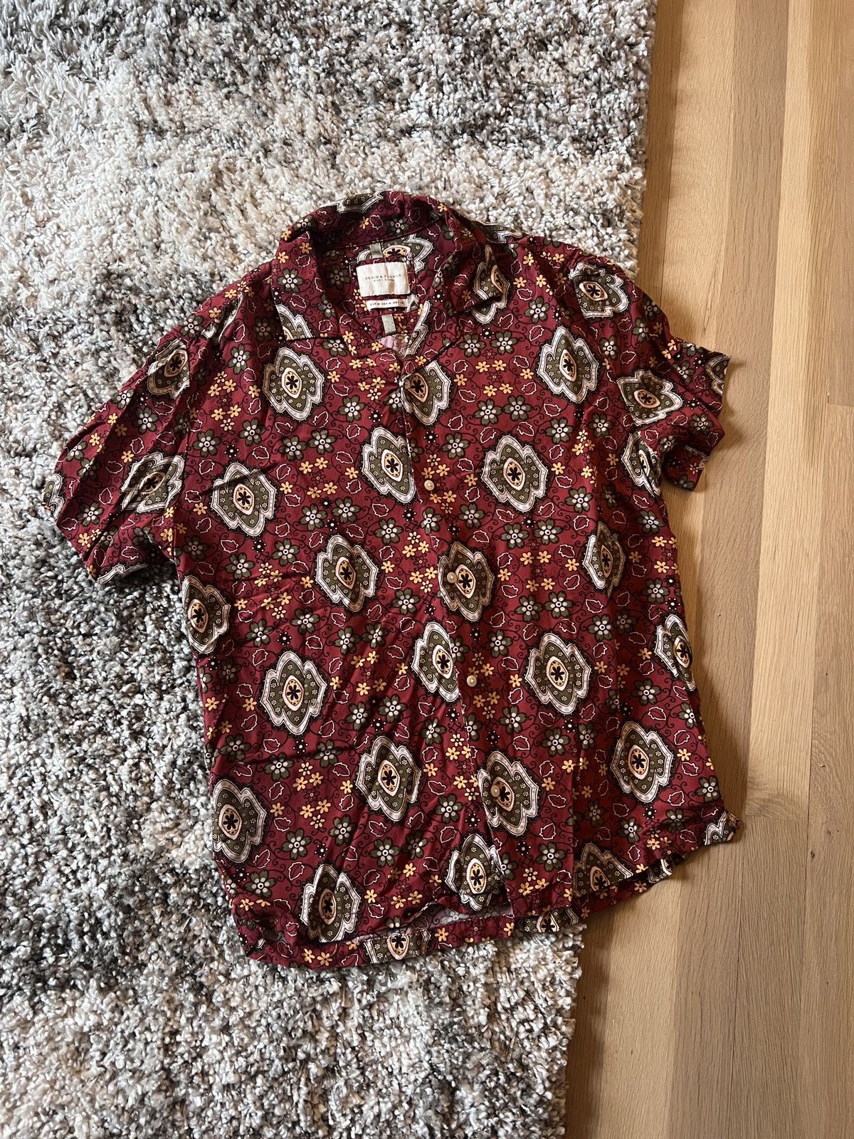 Denim & Flower Denim & Flower Floral Shirt Red Size US M / EU 48-50 / 2 - 1 Thumbnail
