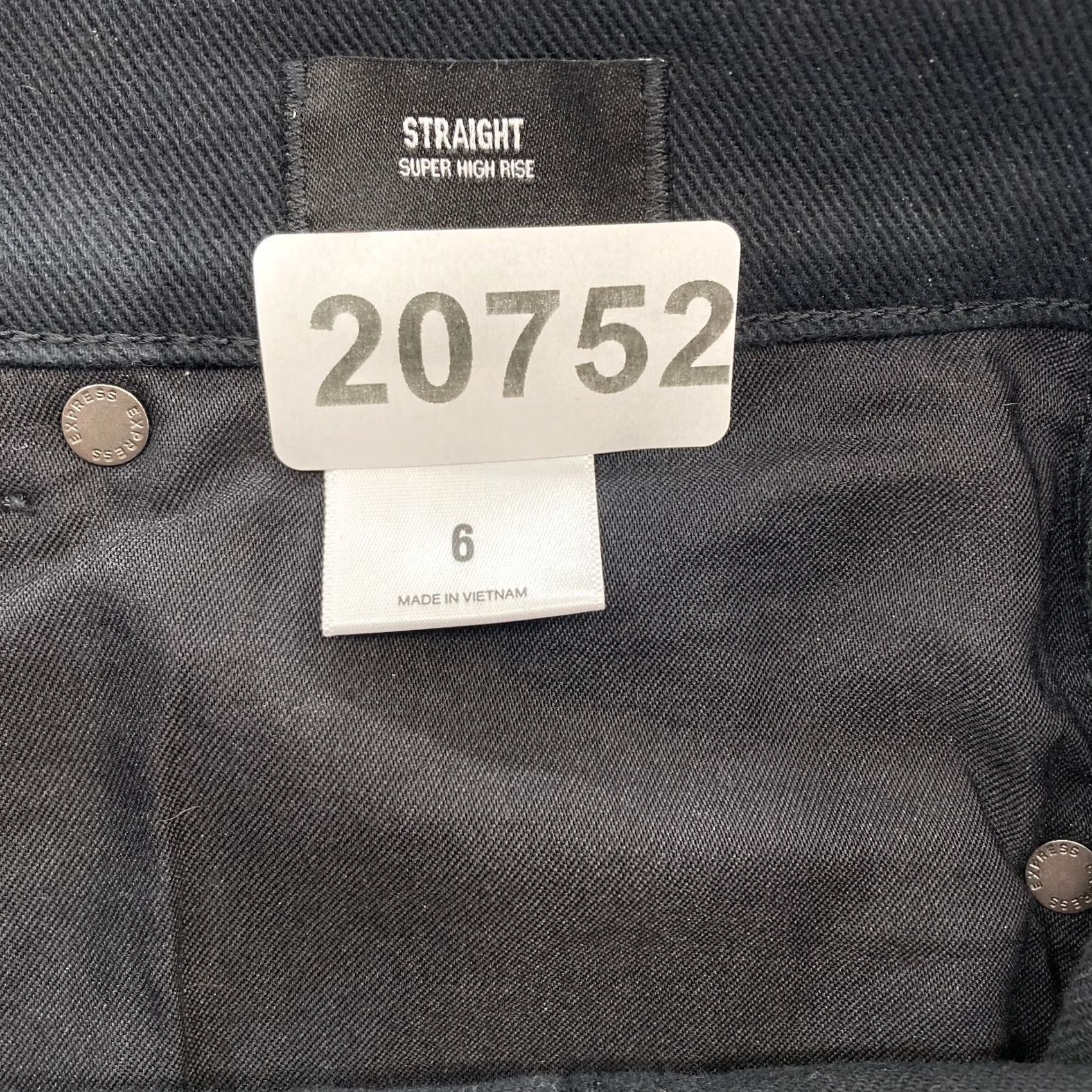 Express Express Pants Women 6 Black Stretch Knit Straight Leg High Rise NWT Size 28" / US 6 / IT 42 - 4 Thumbnail