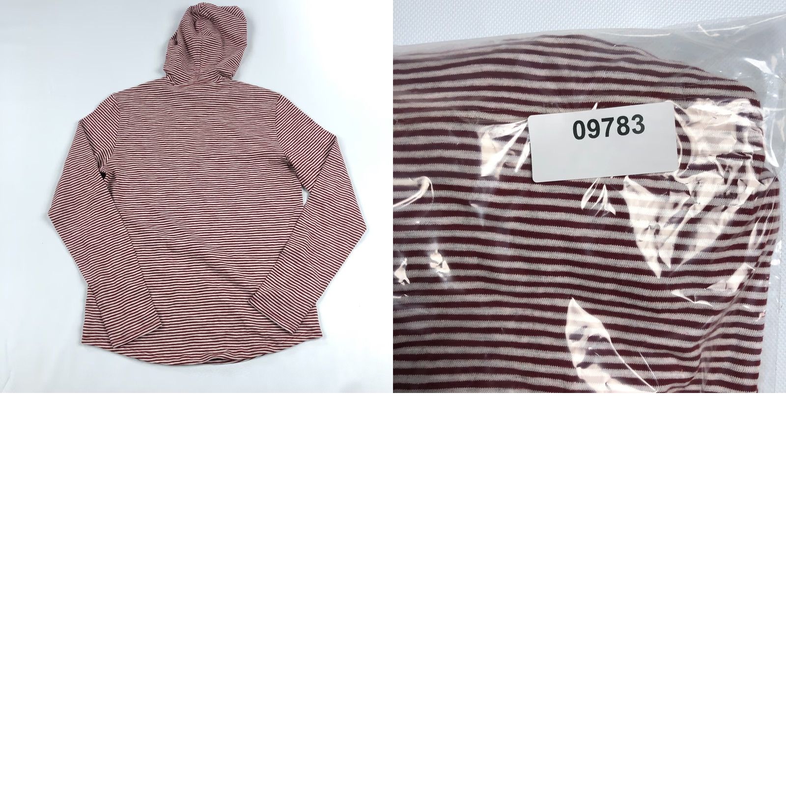 Vince Vince Hoodie Mens S Red Striped Slub Pullover Size US S / EU 44-46 / 1 - 8 Thumbnail